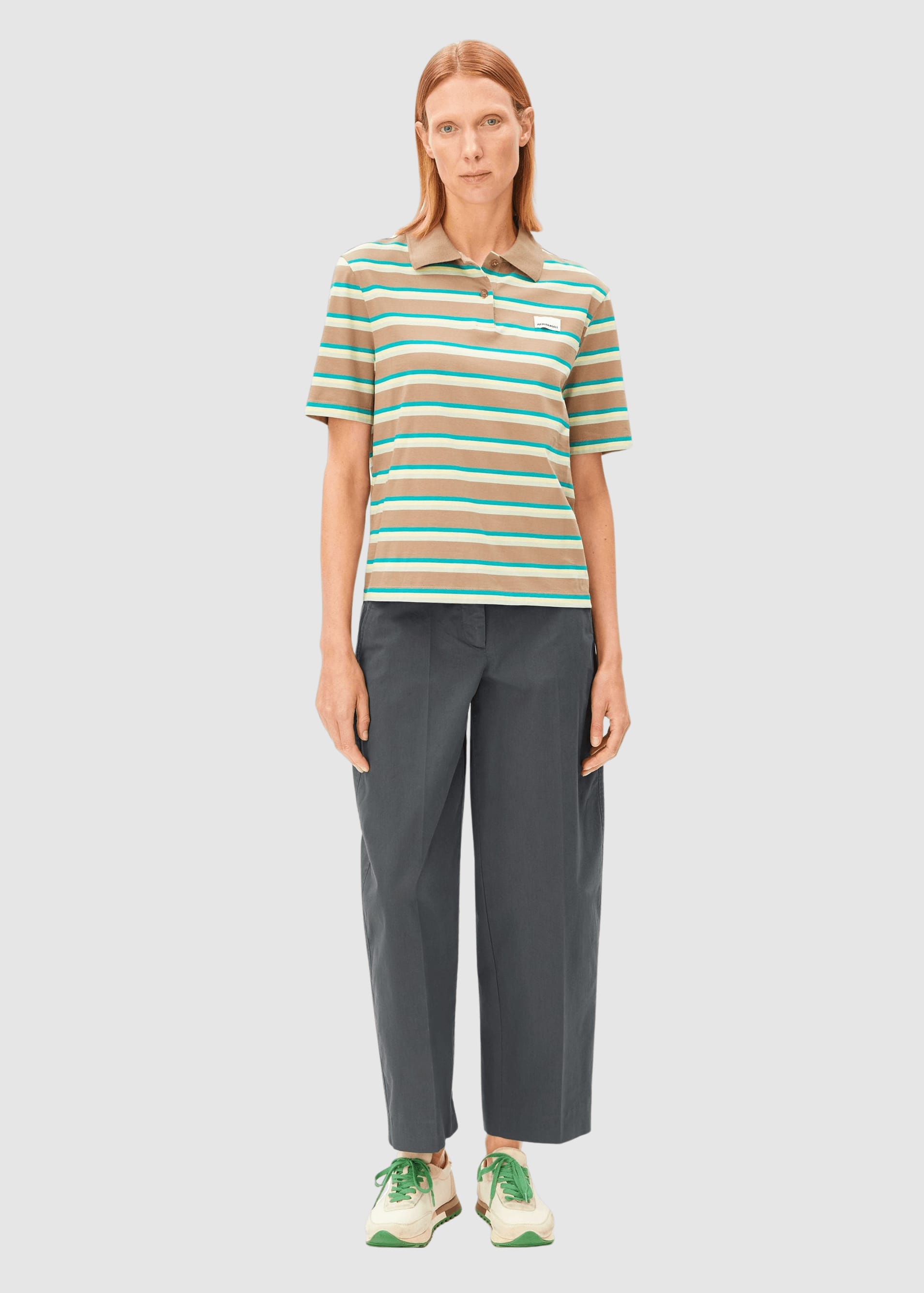 Barrel Leg Twill Pant Space Steel