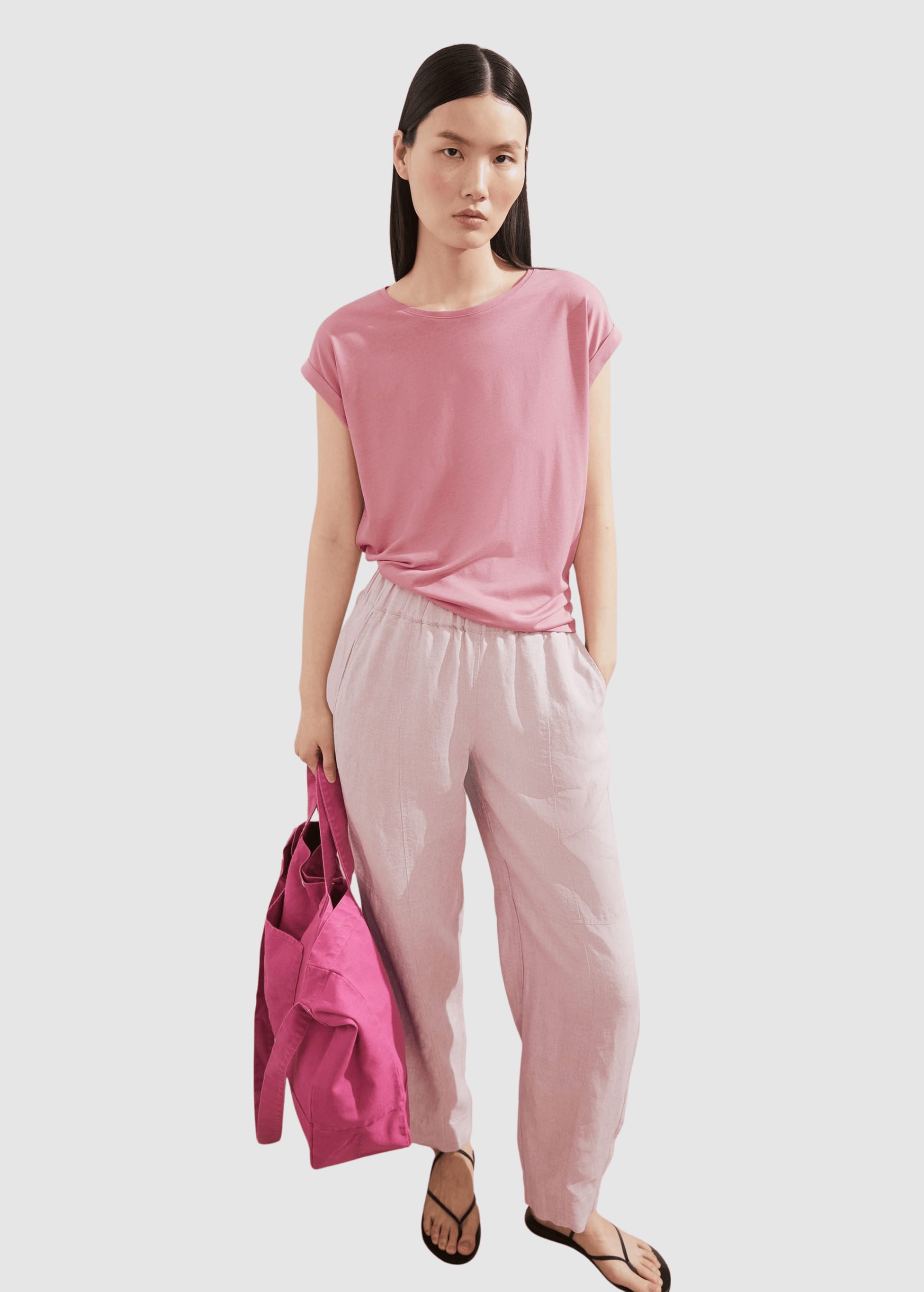 Jilaana T-Shirt Washed Berry