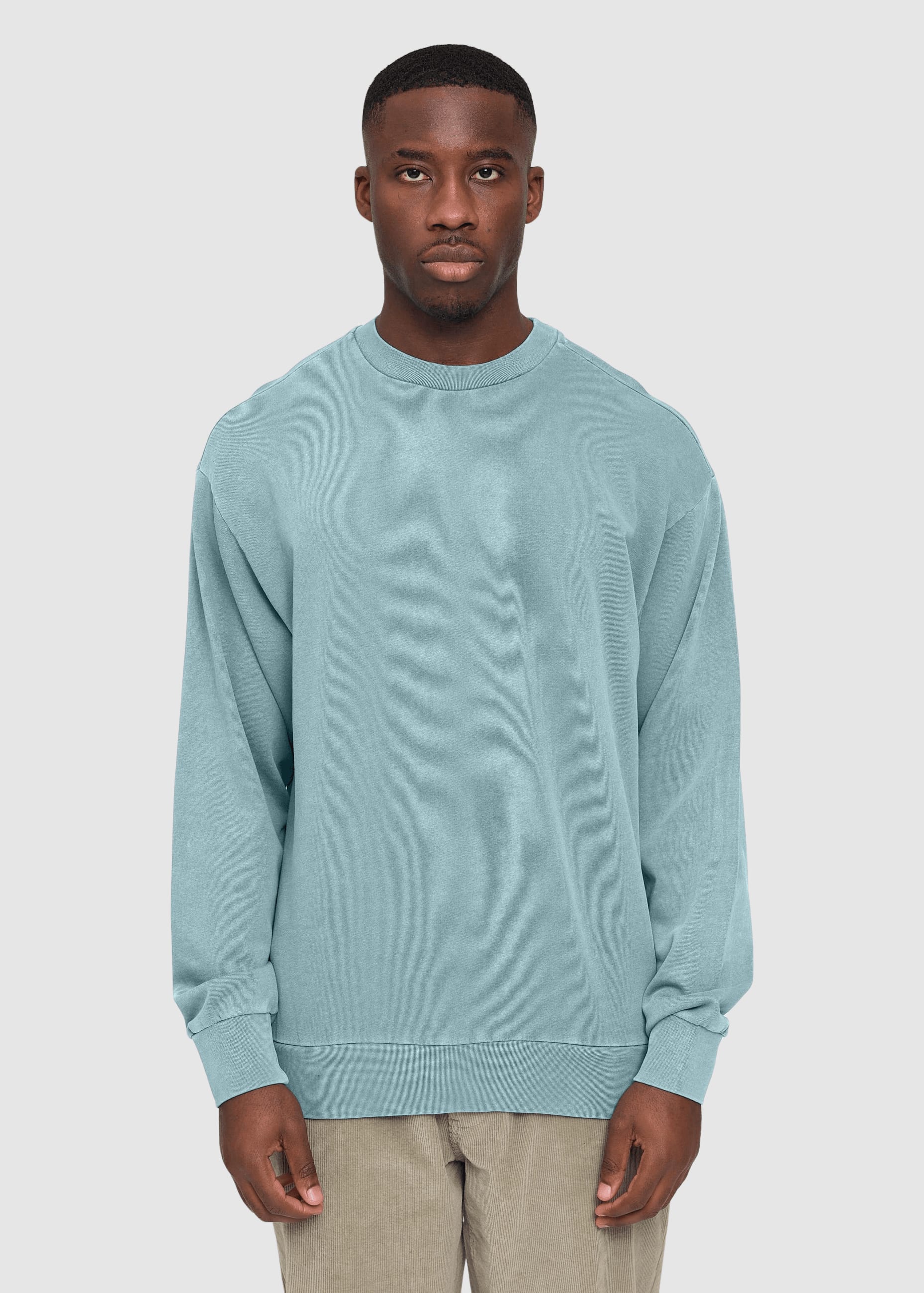 Genderless Natural Dye Sweatshirt Natural Dye Turquoise