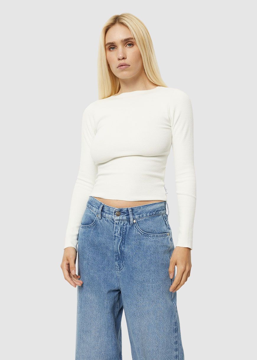 Peony Hemp Ribbed Longsleeve Top Peony Hemp Ribbed Longsleeve Top