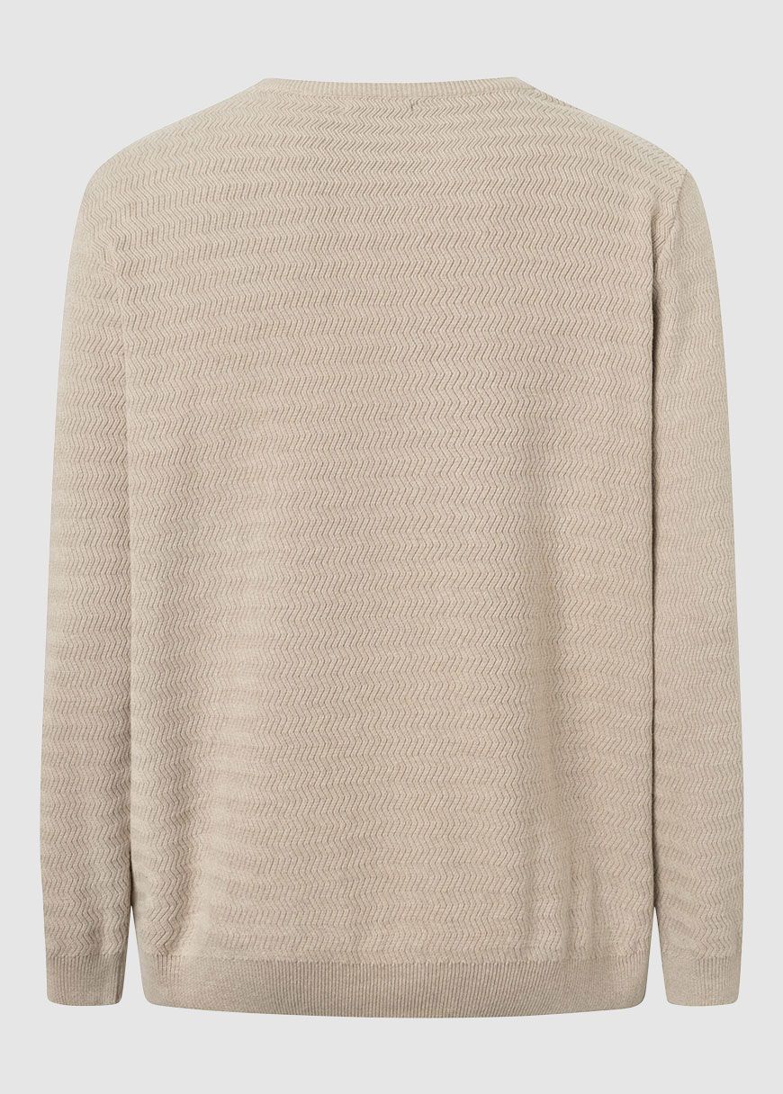Zig-Zag Badge Knit O-Neck Zig-Zag Badge Knit O-Neck