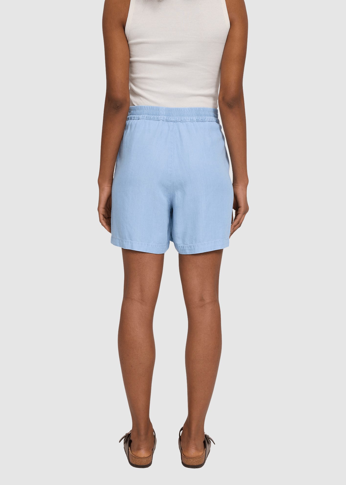 Tencel Shorts Light Blue Wash Tencel Shorts Light Blue Wash