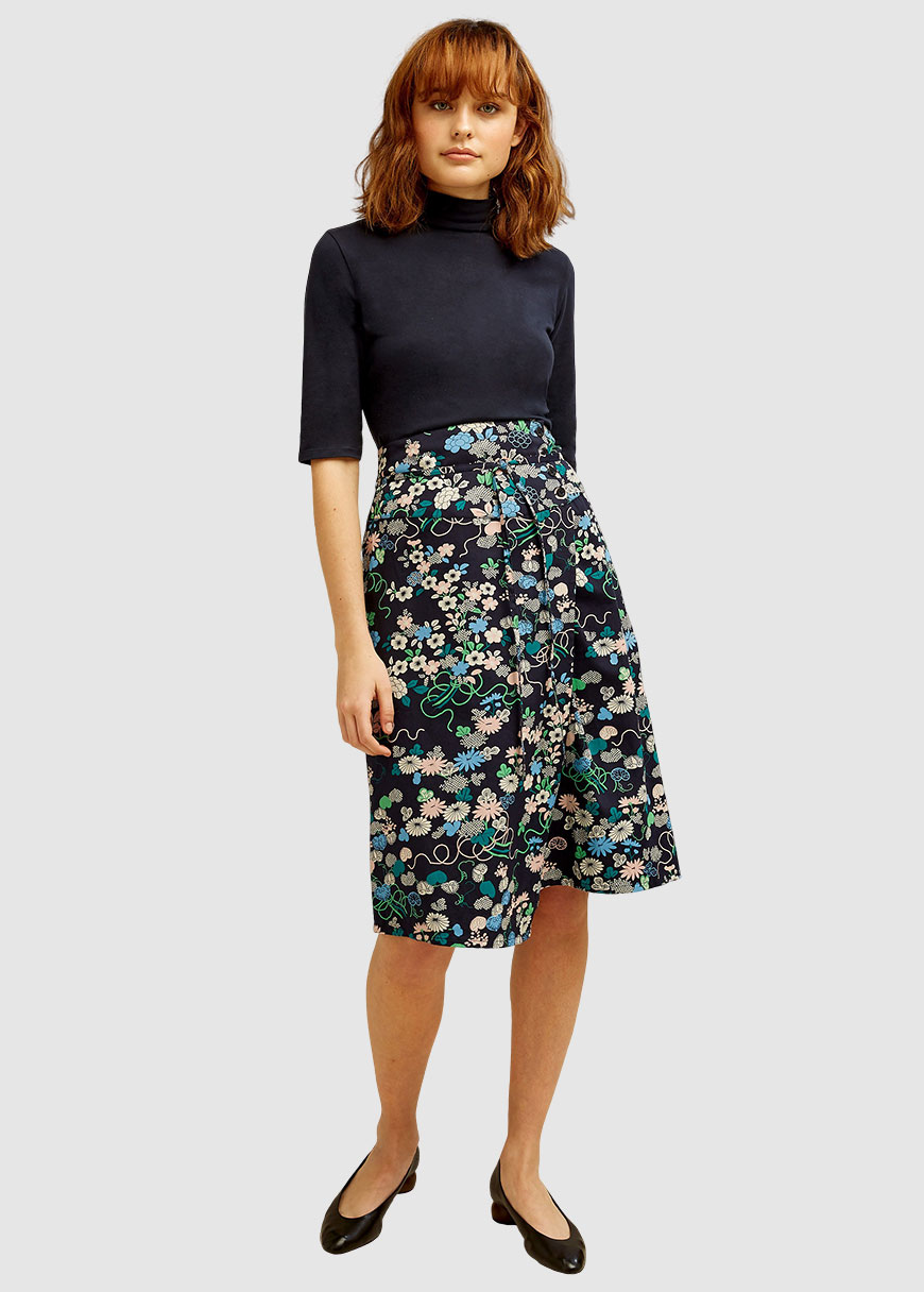 V&A Floral Print Skirt