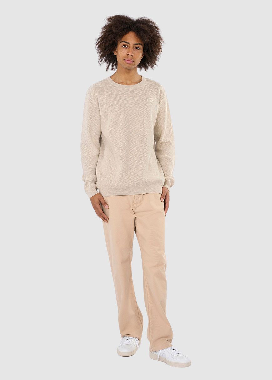 Zig-Zag Badge Knit O-Neck Zig-Zag Badge Knit O-Neck