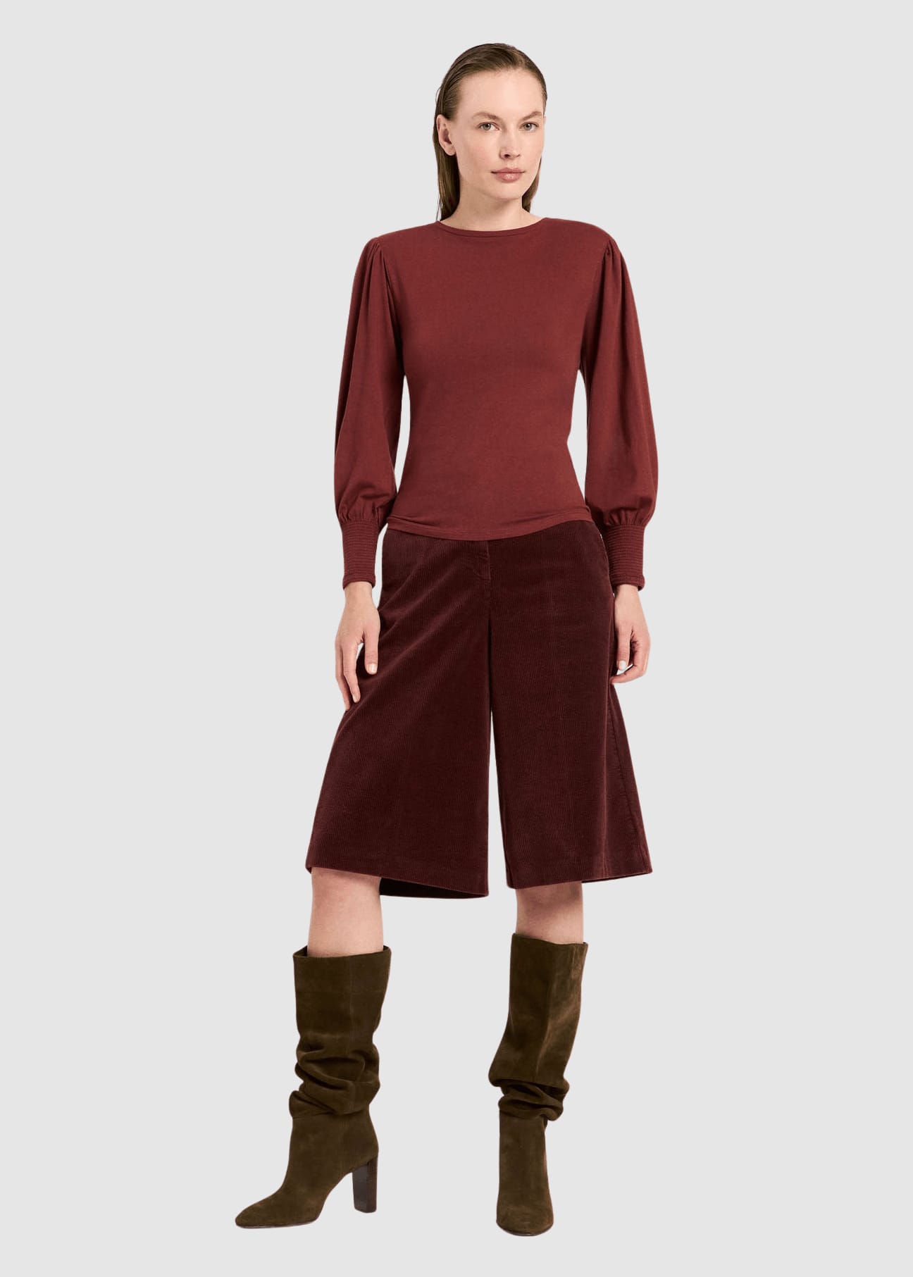 lanius-koeln-shirt-mit-gerafftem-aermel-red-mahagony-4.jpeg Shirt Mit Gerafftem Ärmel Red Mahagony