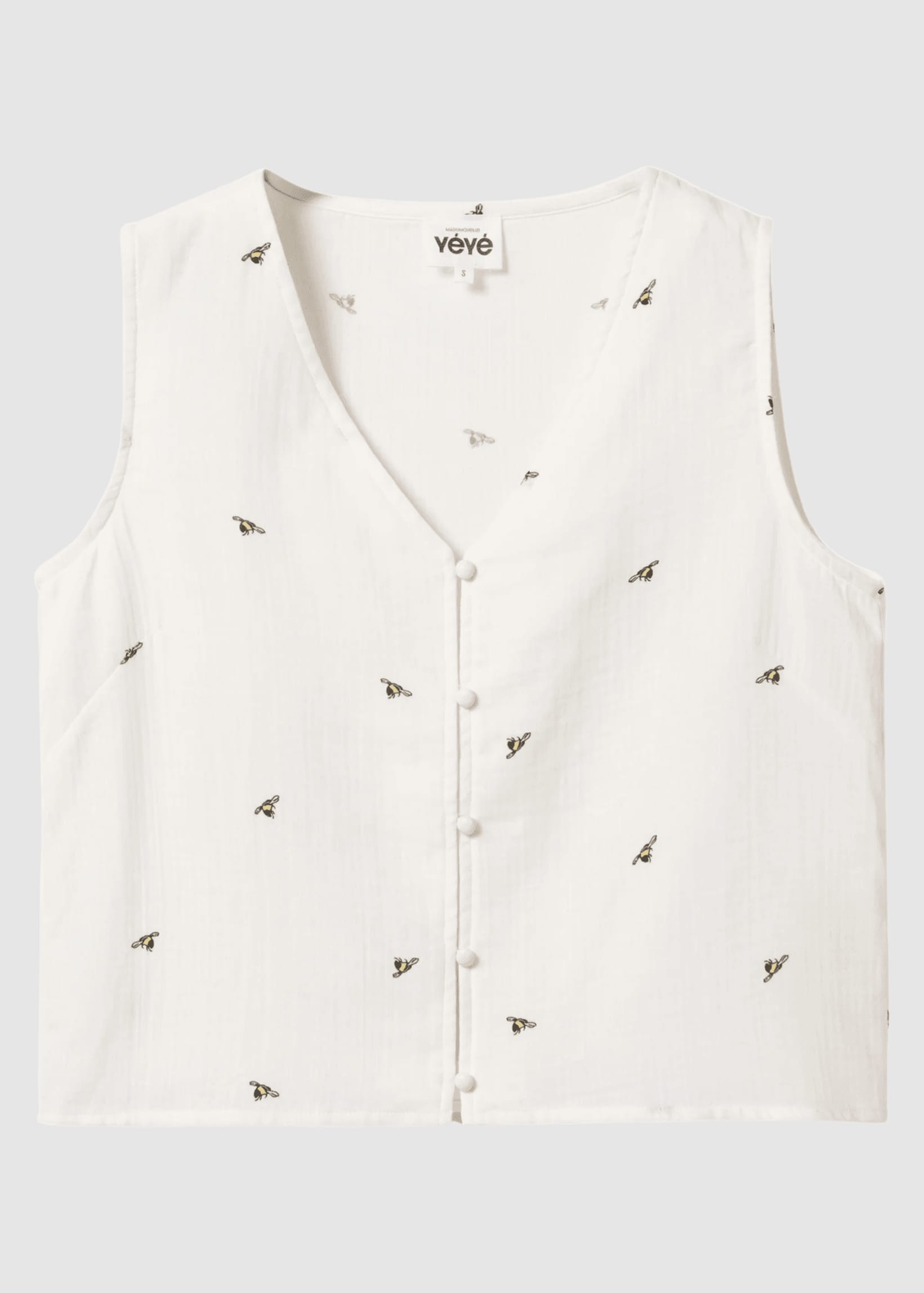 Bee Nice Vest Top White