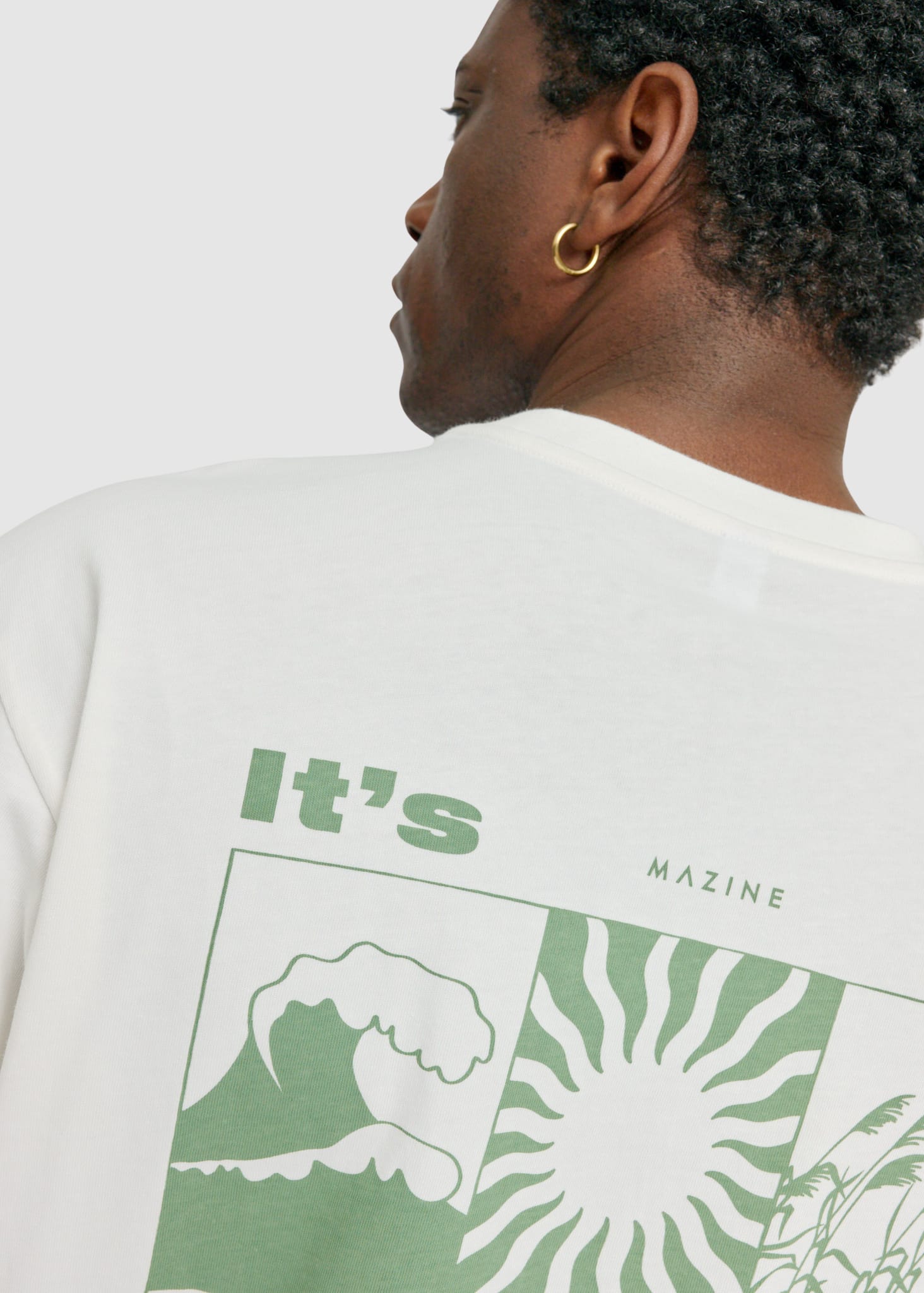 Day Off Back Print T-Shirt Offwhite Day Off Green Day Off Back Print T-Shirt Offwhite Day Off Green