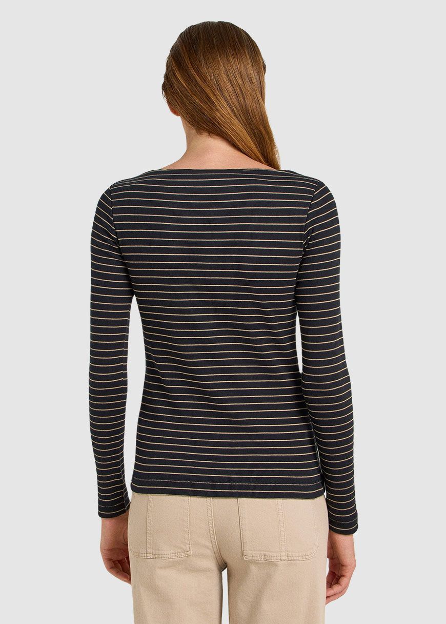 U-Bootshirt mit Streifen U-Bootshirt mit Streifen