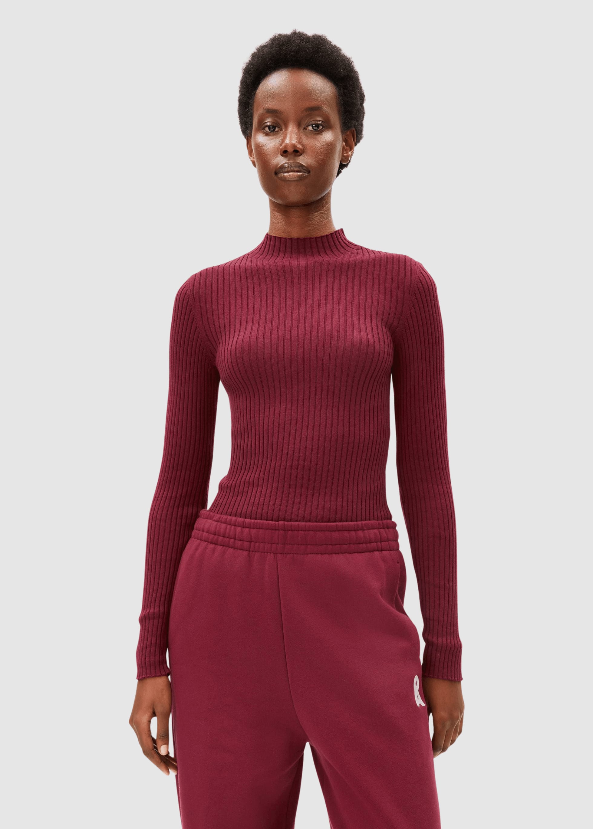 Alaania Knit Sweater Velvet Red