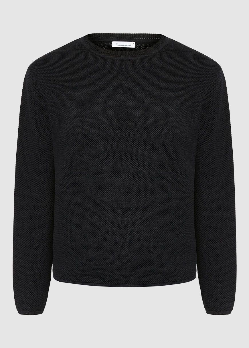 Cotton Micro Bubble Crew Neck Knit Cotton Micro Bubble Crew Neck Knit