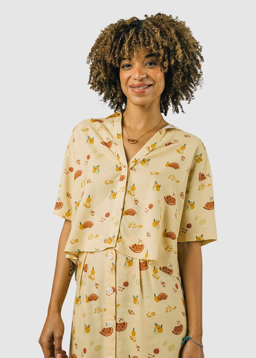 Fruits Oversize Cropped Shirt Fruits Oversize Cropped Shirt