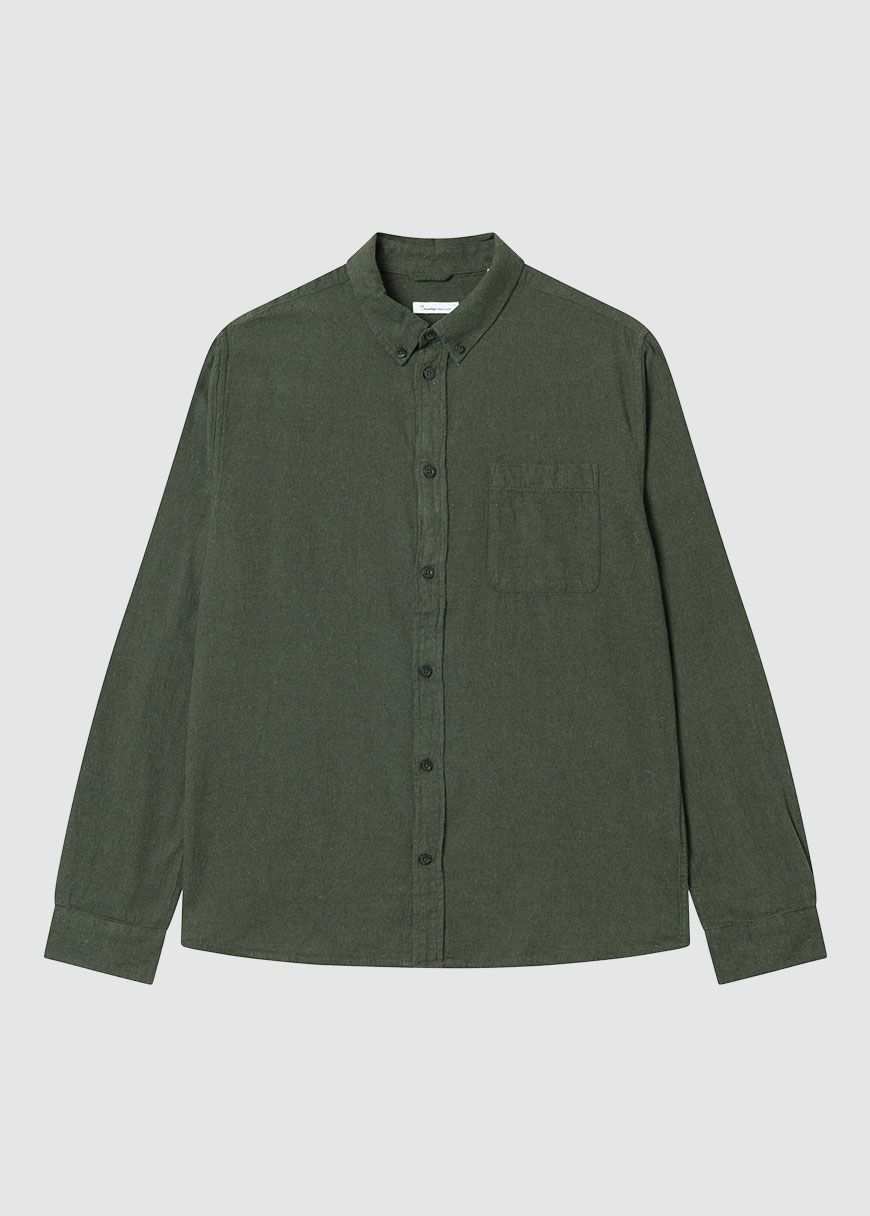 Regular Fit Melangé Flannel Shirt