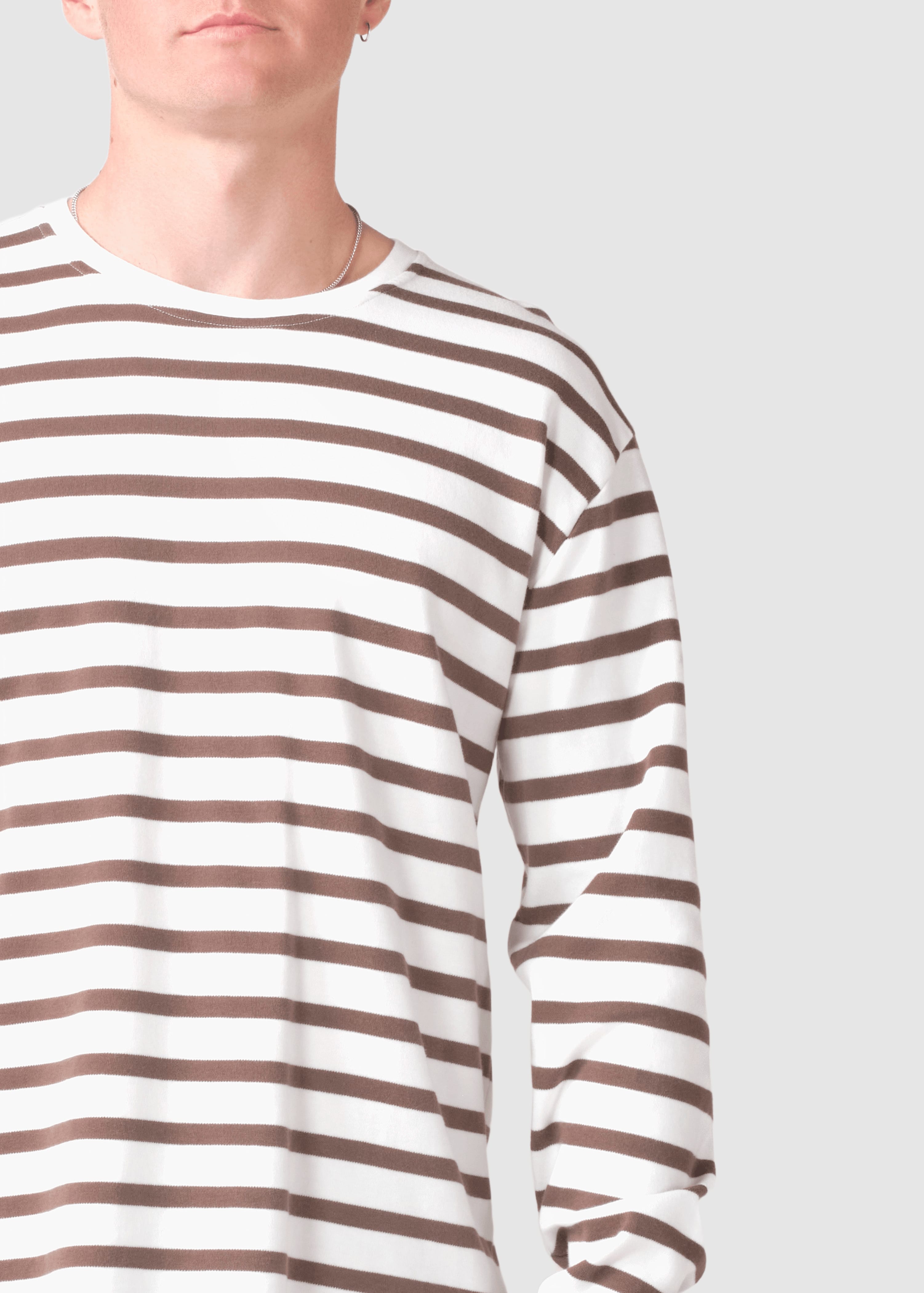Mateo Ls Tee Ocs Cream Taupe Mateo Ls Tee Ocs Cream Taupe