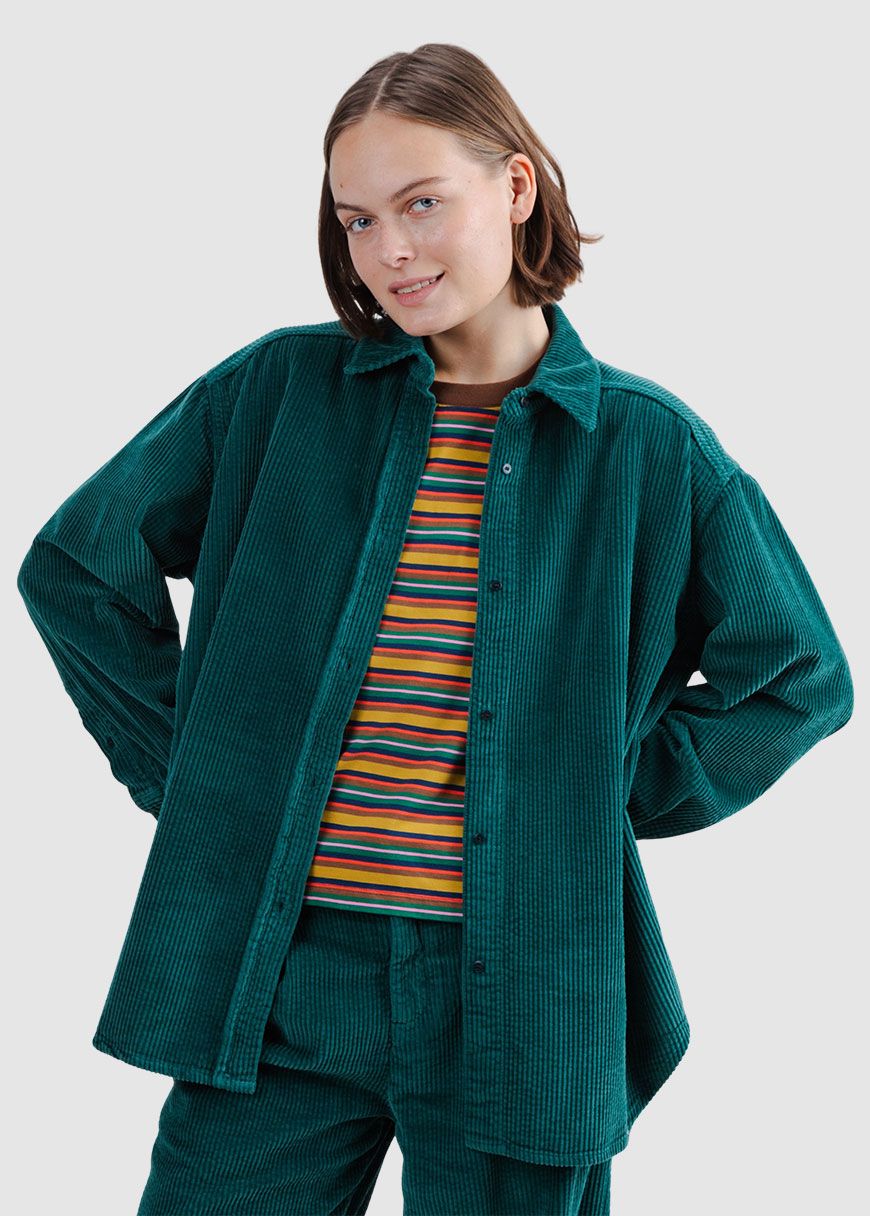 Corduroy Long Overshirt