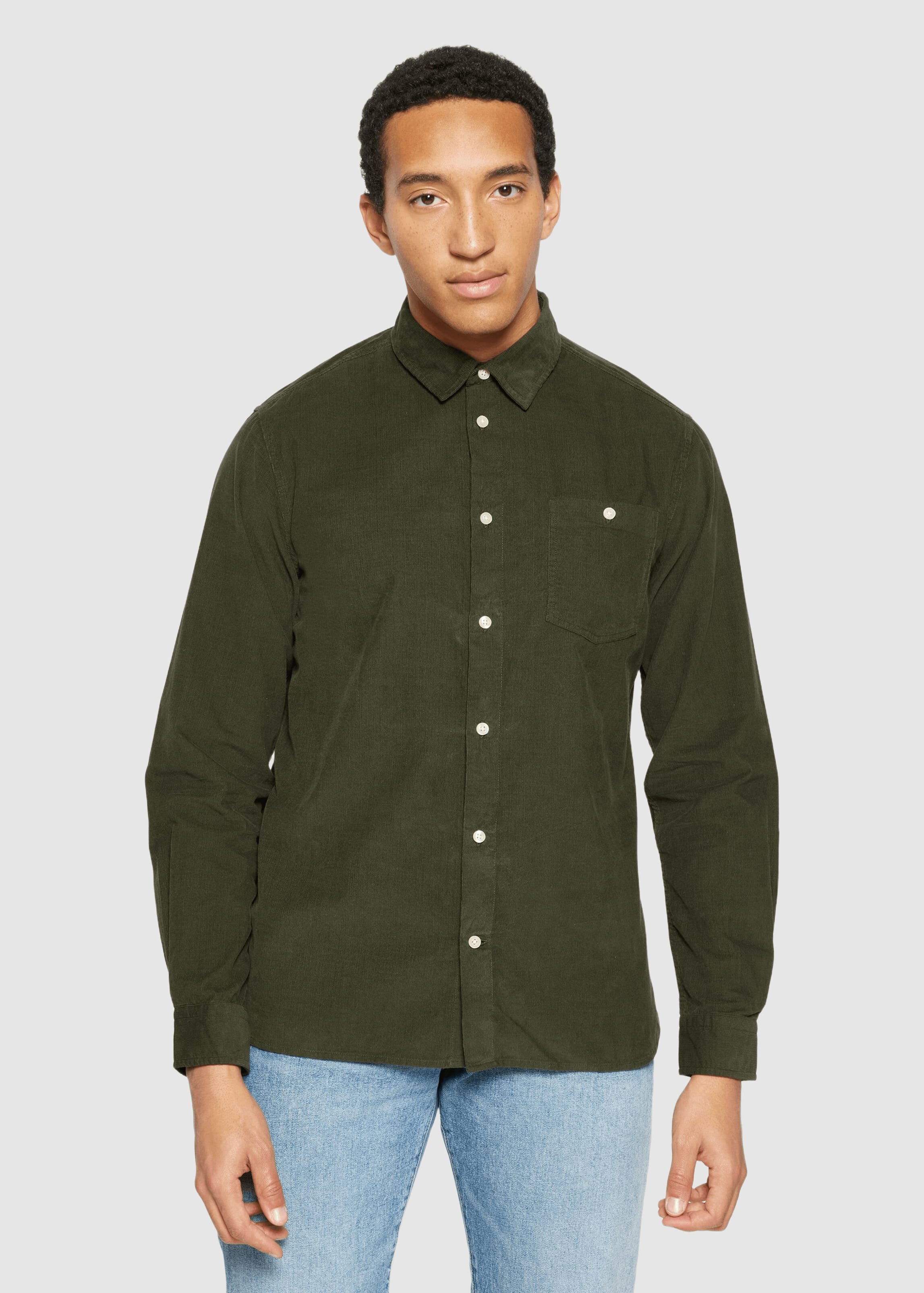 Dune Regular Corduroy Shirt Forrest Night