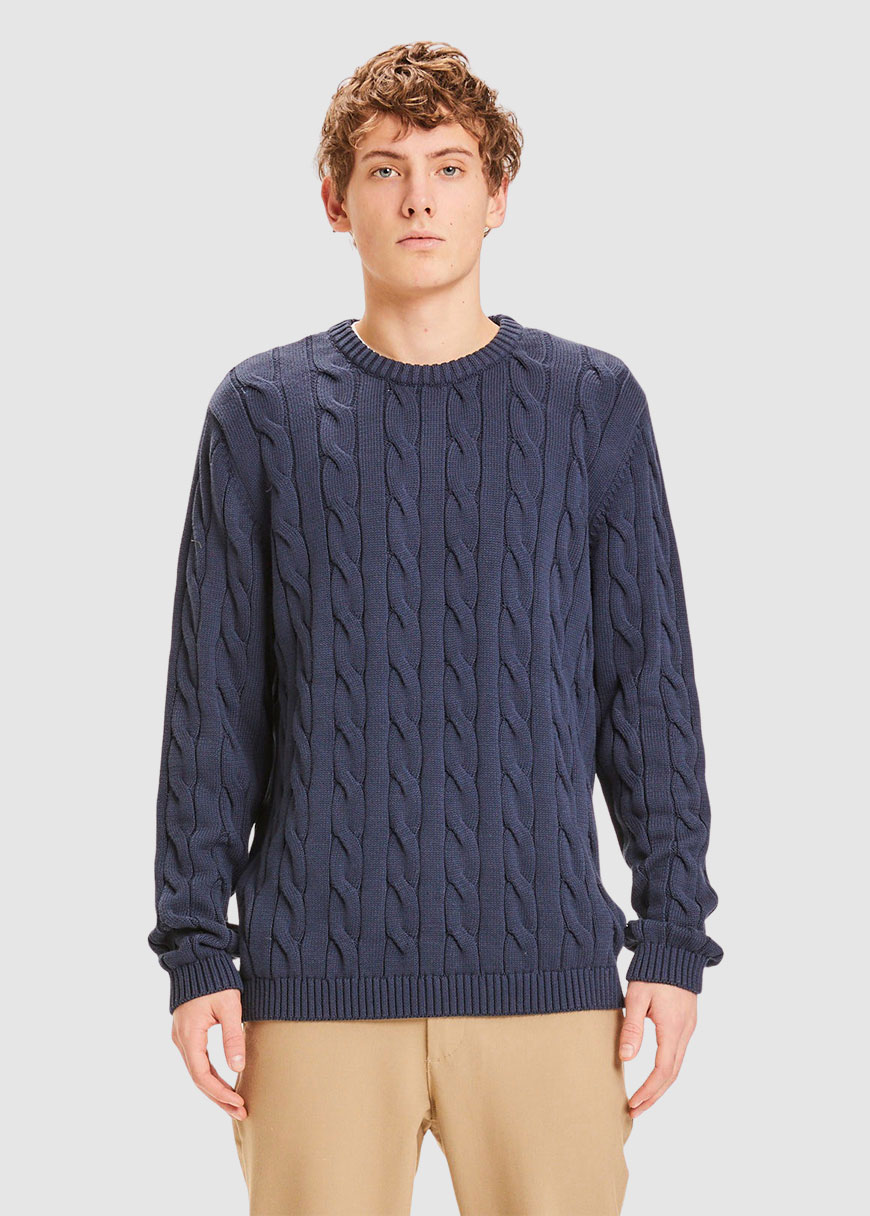 Field Cable Crew Neck Knit