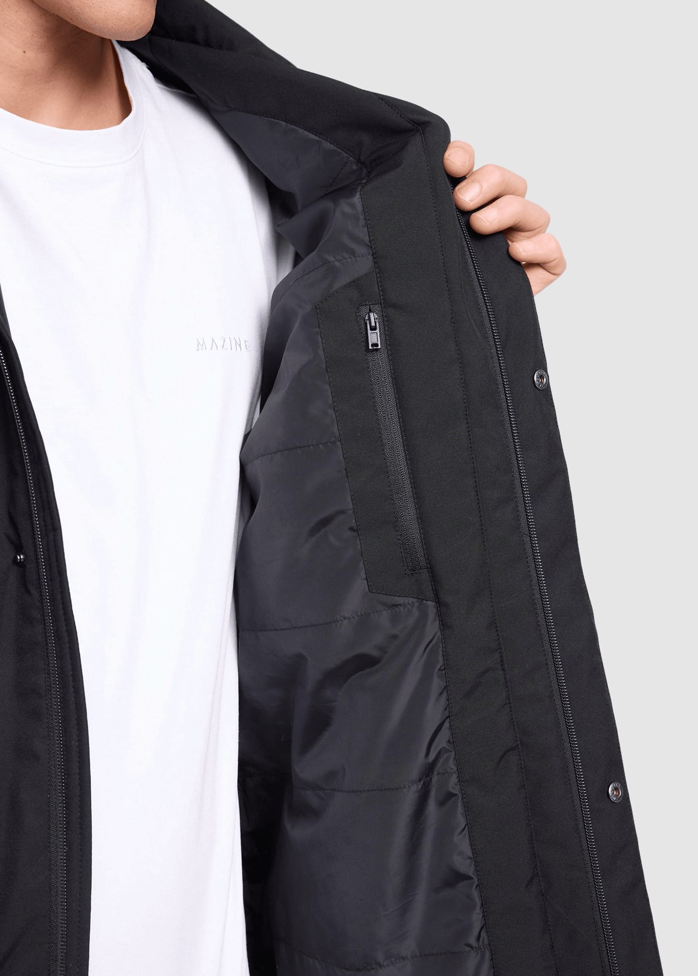 Light Padded Coat Black