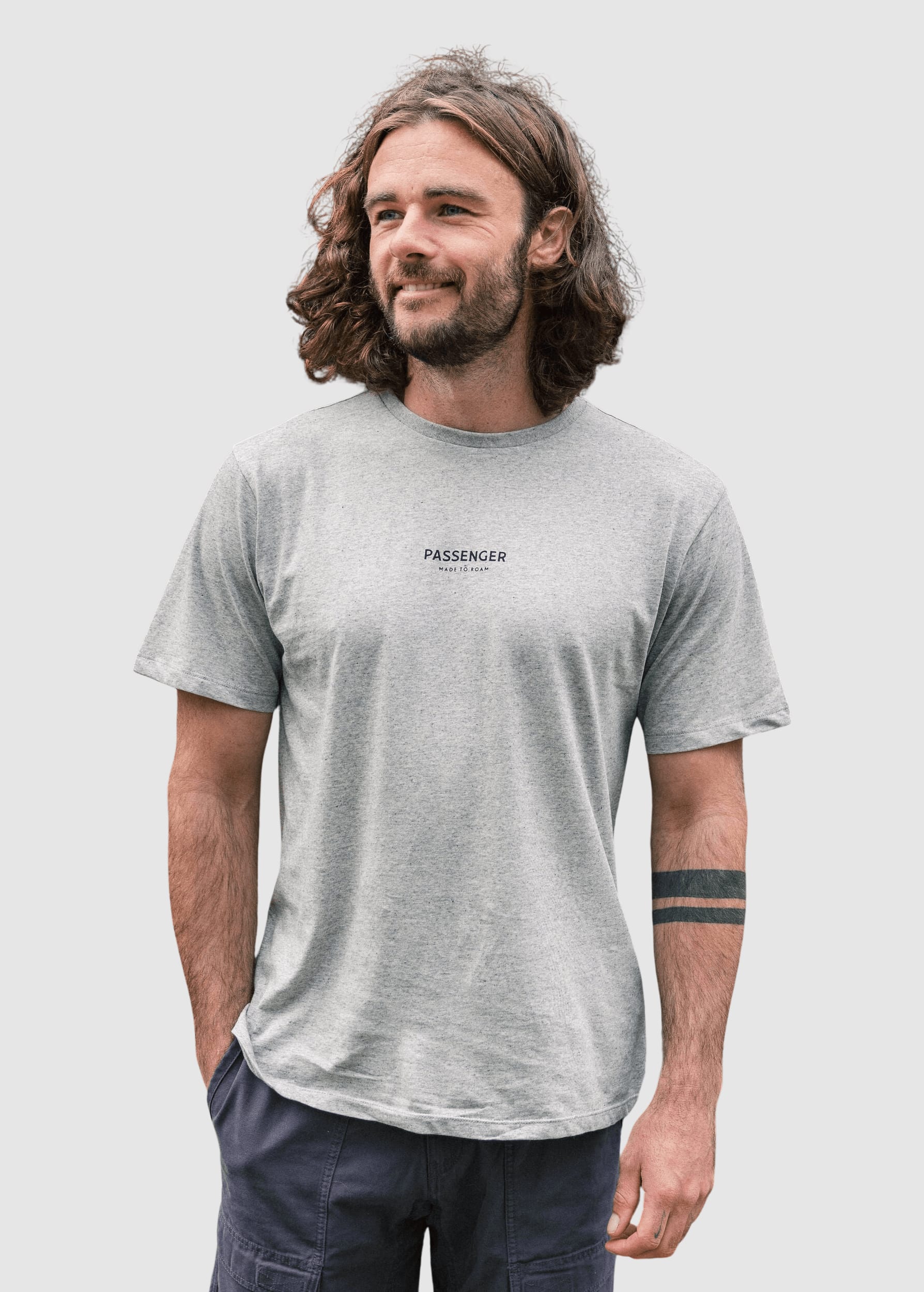 Passenger Recycled Cotton T-Shirt Grey Marl