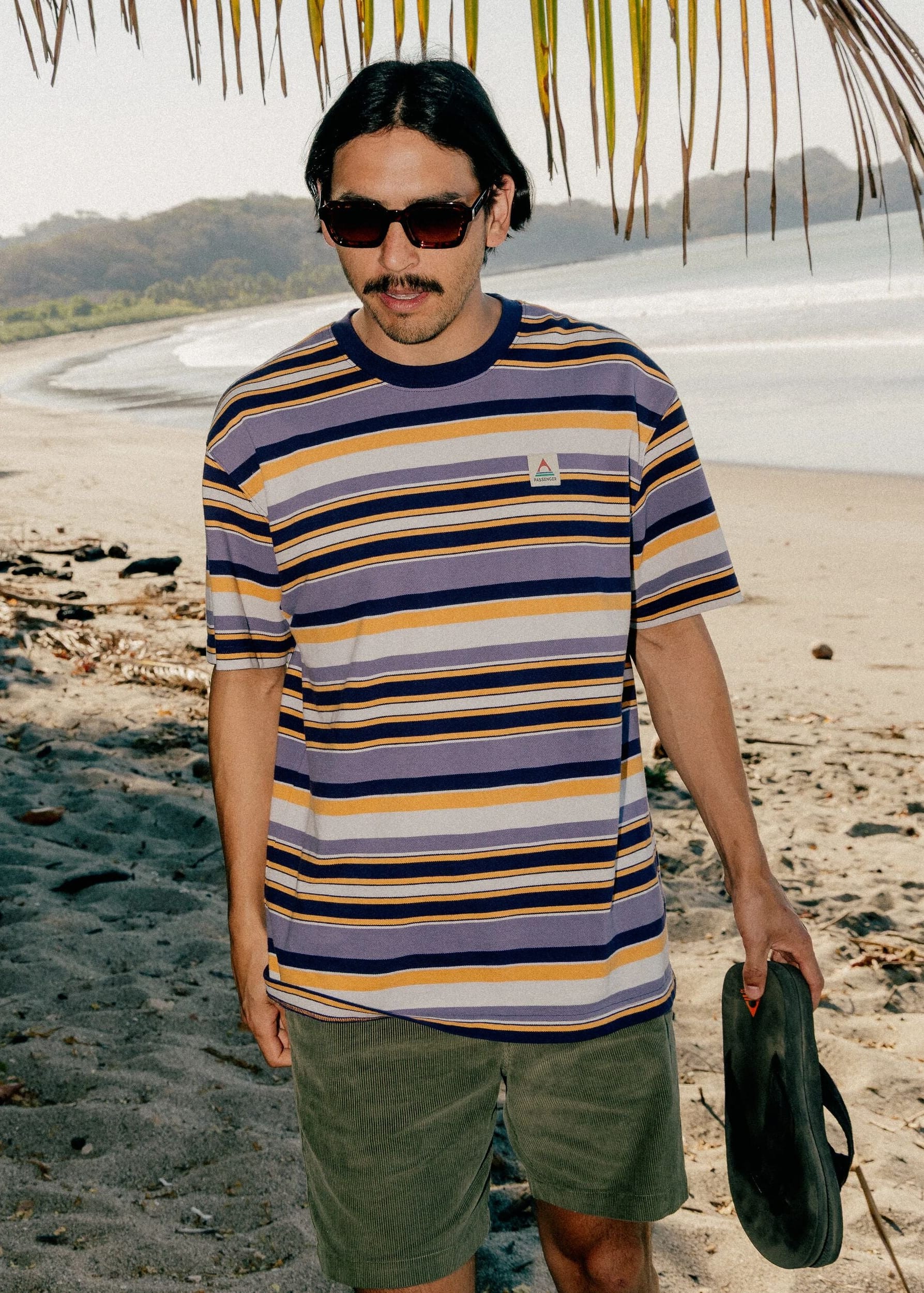 Wild Pine Relaxed Fit Stripe T-Shirt Heather Multi Stripe