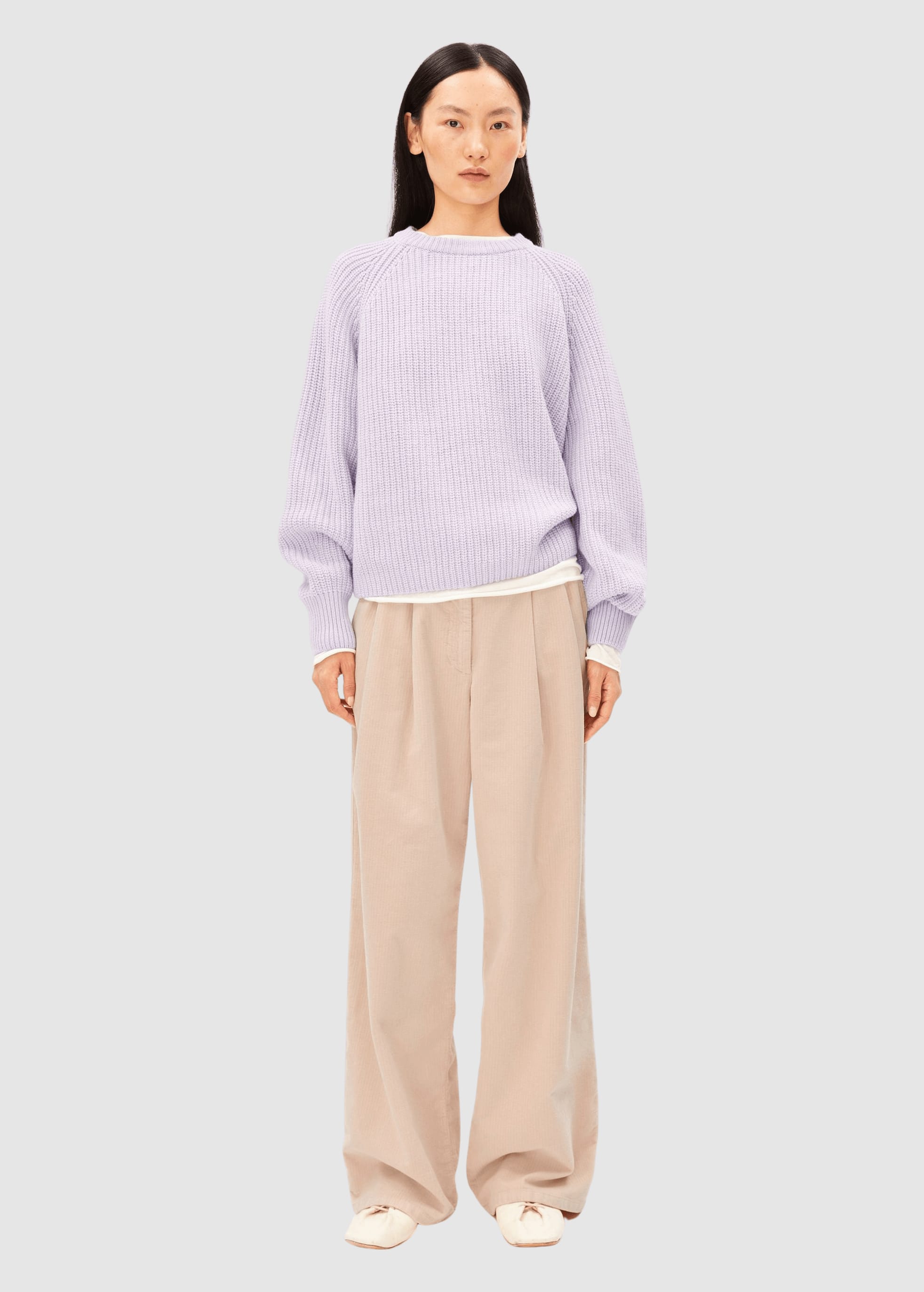Rib Knit Sweater Moonlit Lilac