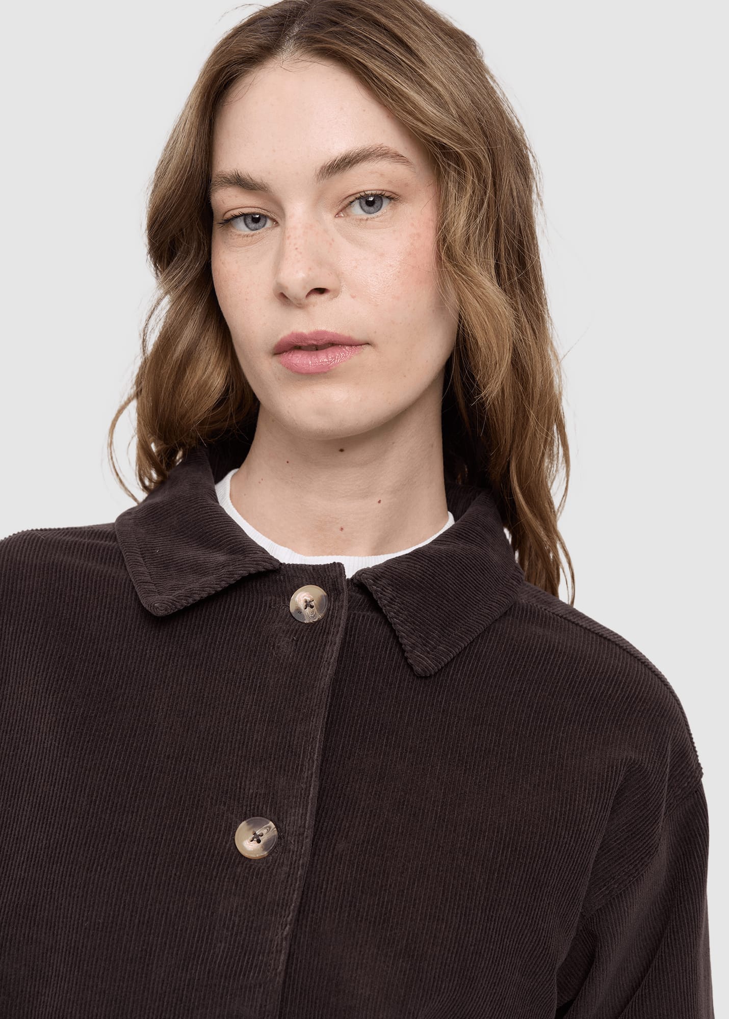Corduroy Shacket Dark Chocolate