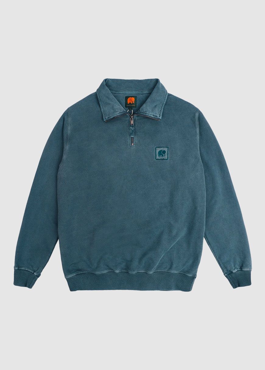 Men's Sauce Pigment Dyed Half Zip Sweater