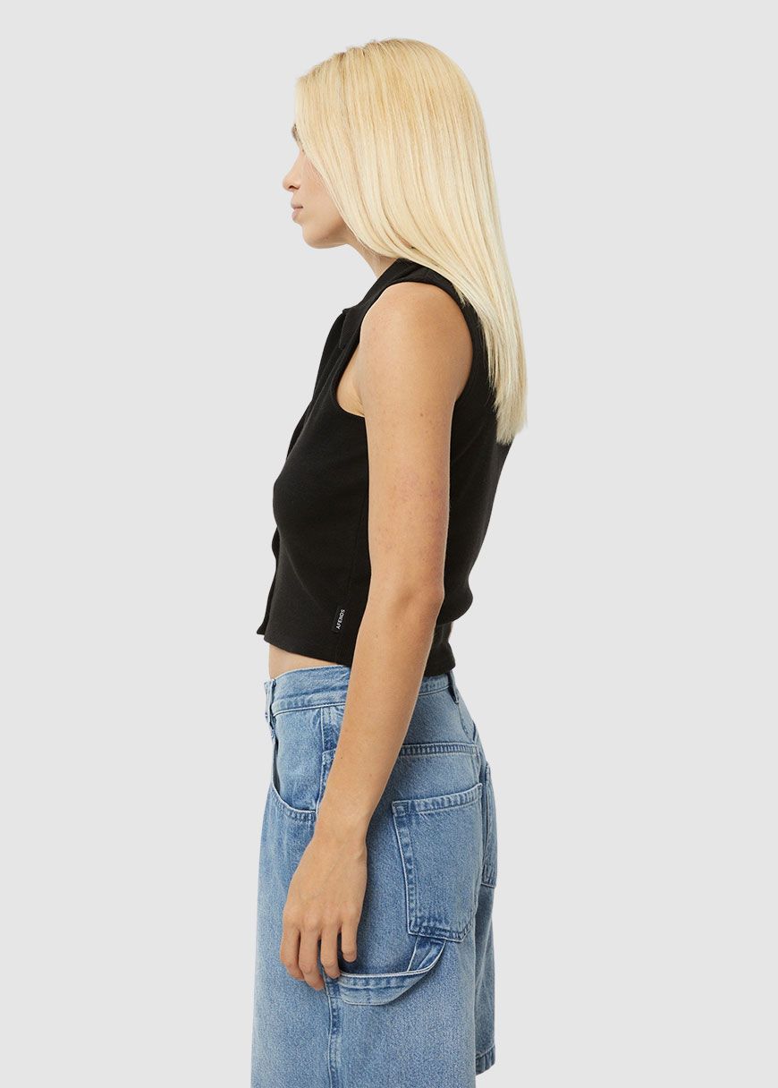 Eliza Hemp Rib Sleeveless Shirt Eliza Hemp Rib Sleeveless Shirt