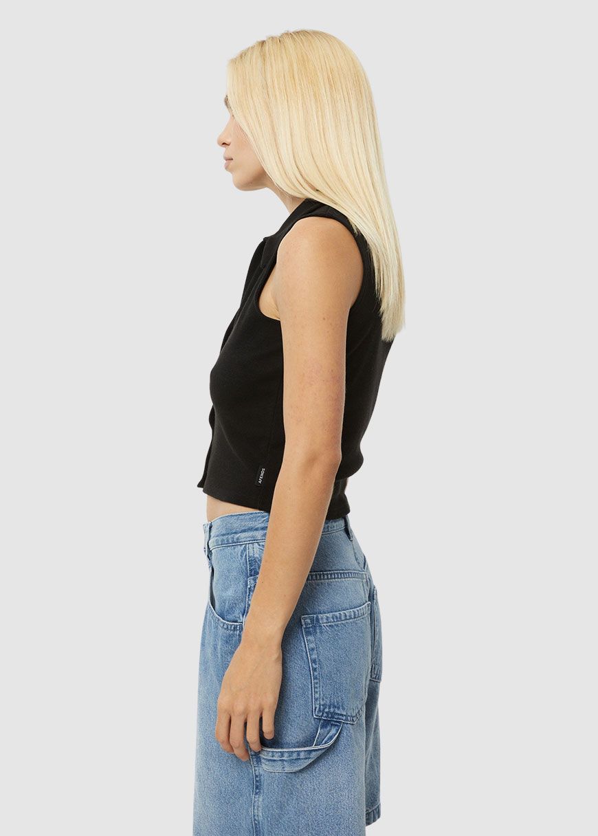 Eliza Hemp Rib Sleeveless Shirt