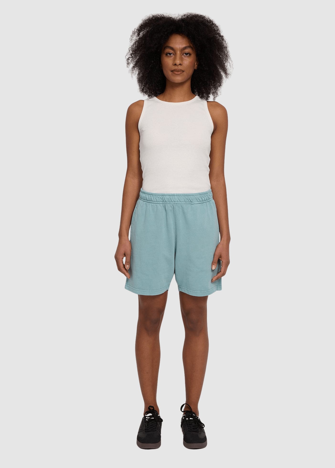 Genderless Natural Dye Sweat Shorts Natural Dye Turquoise Genderless Natural Dye Sweat Shorts Natural Dye Turquoise