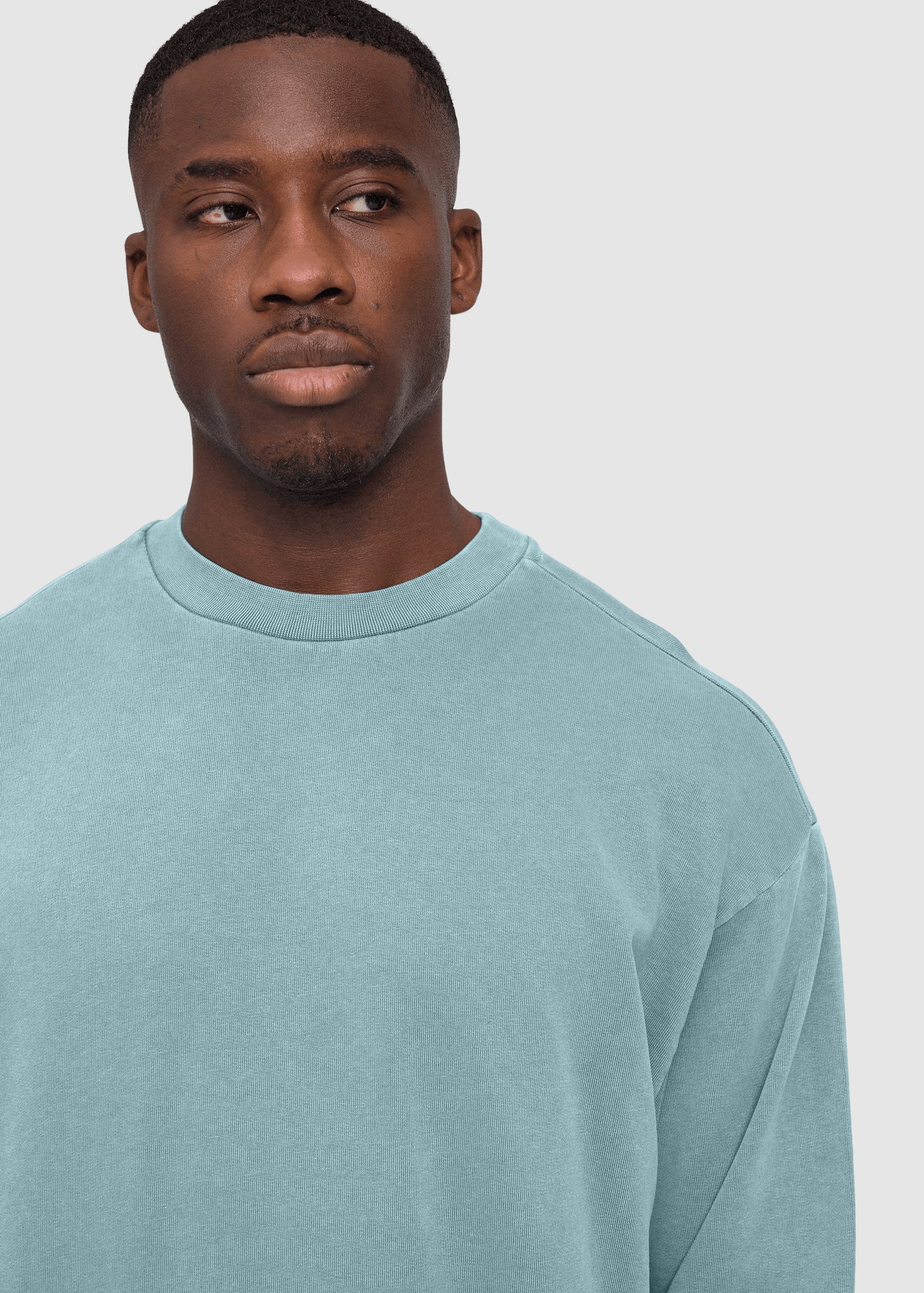 Genderless Natural Dye Sweatshirt Natural Dye Turquoise