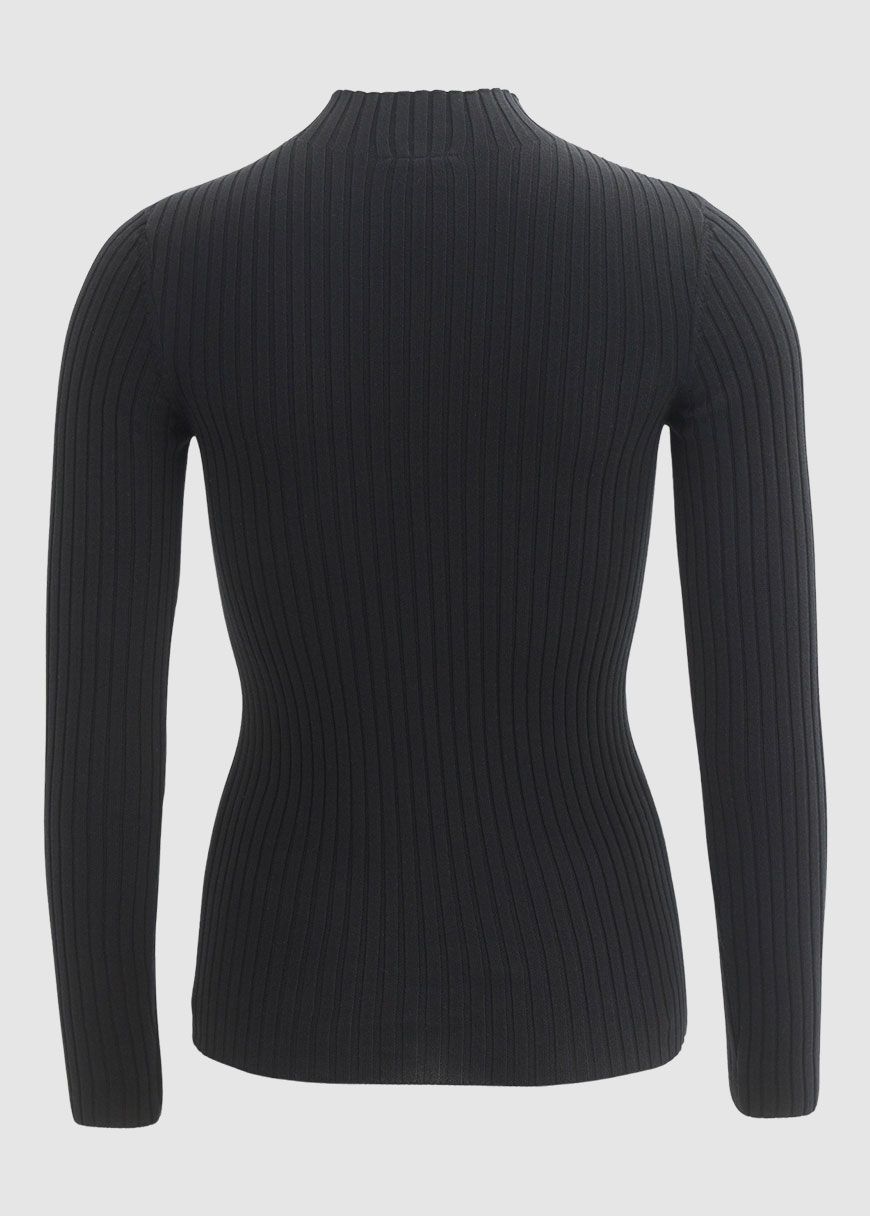 Rippstrick Pullover Stehkragen Rippstrick Pullover Stehkragen