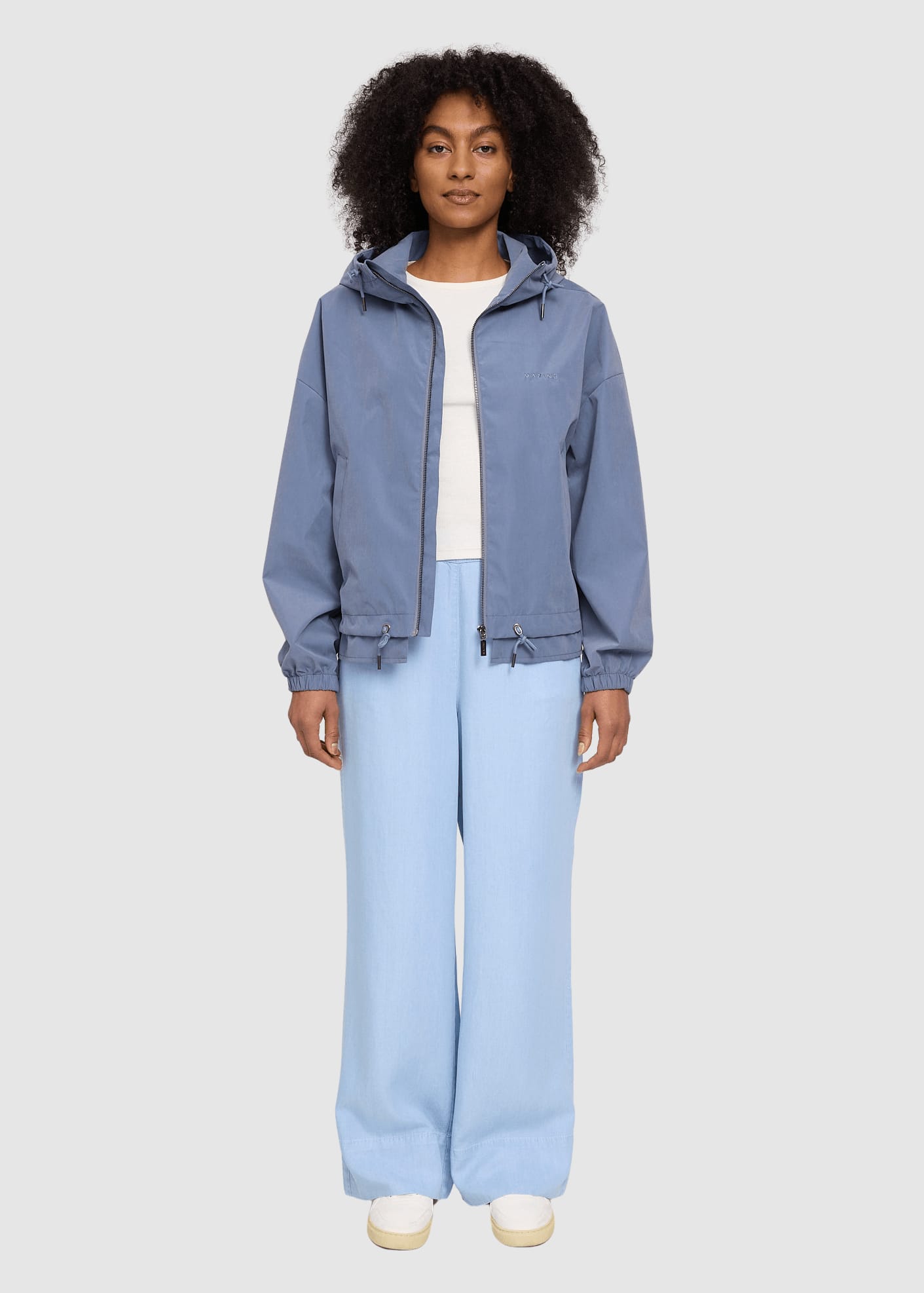 Layer Look Light Jacket Slate Blue