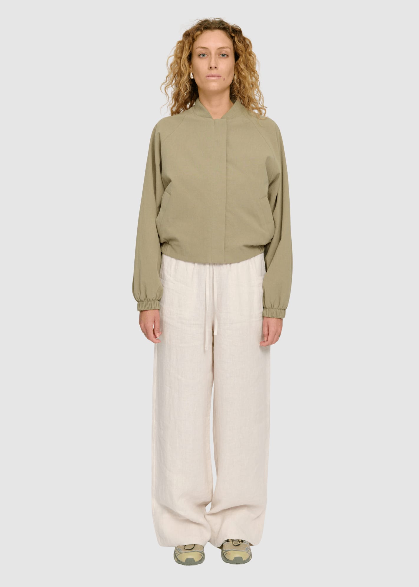 Short Cotton Bomber Sea Green Short Cotton Bomber Sea Green