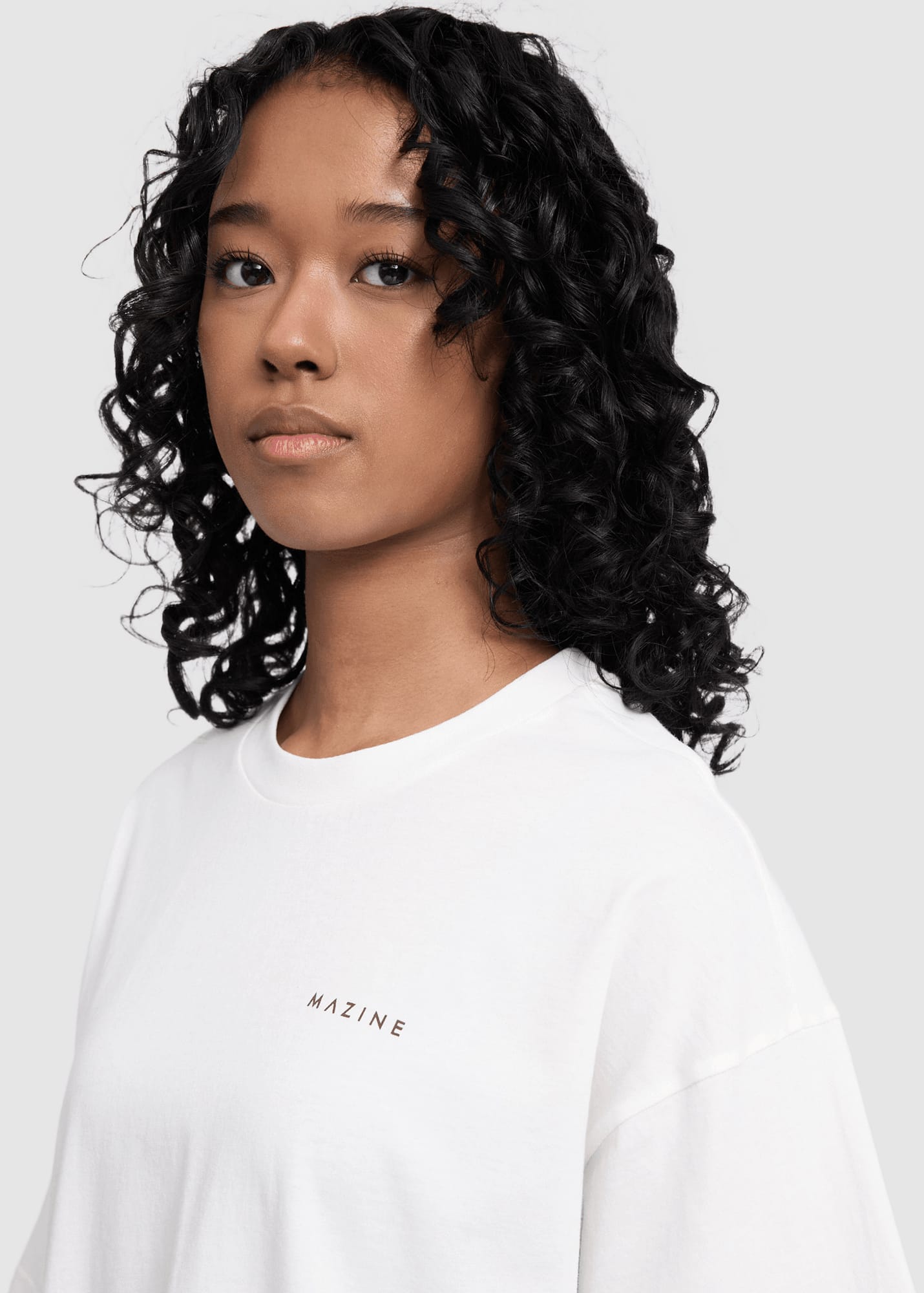 Back Print Theme T-Shirt Offwhite Coffee