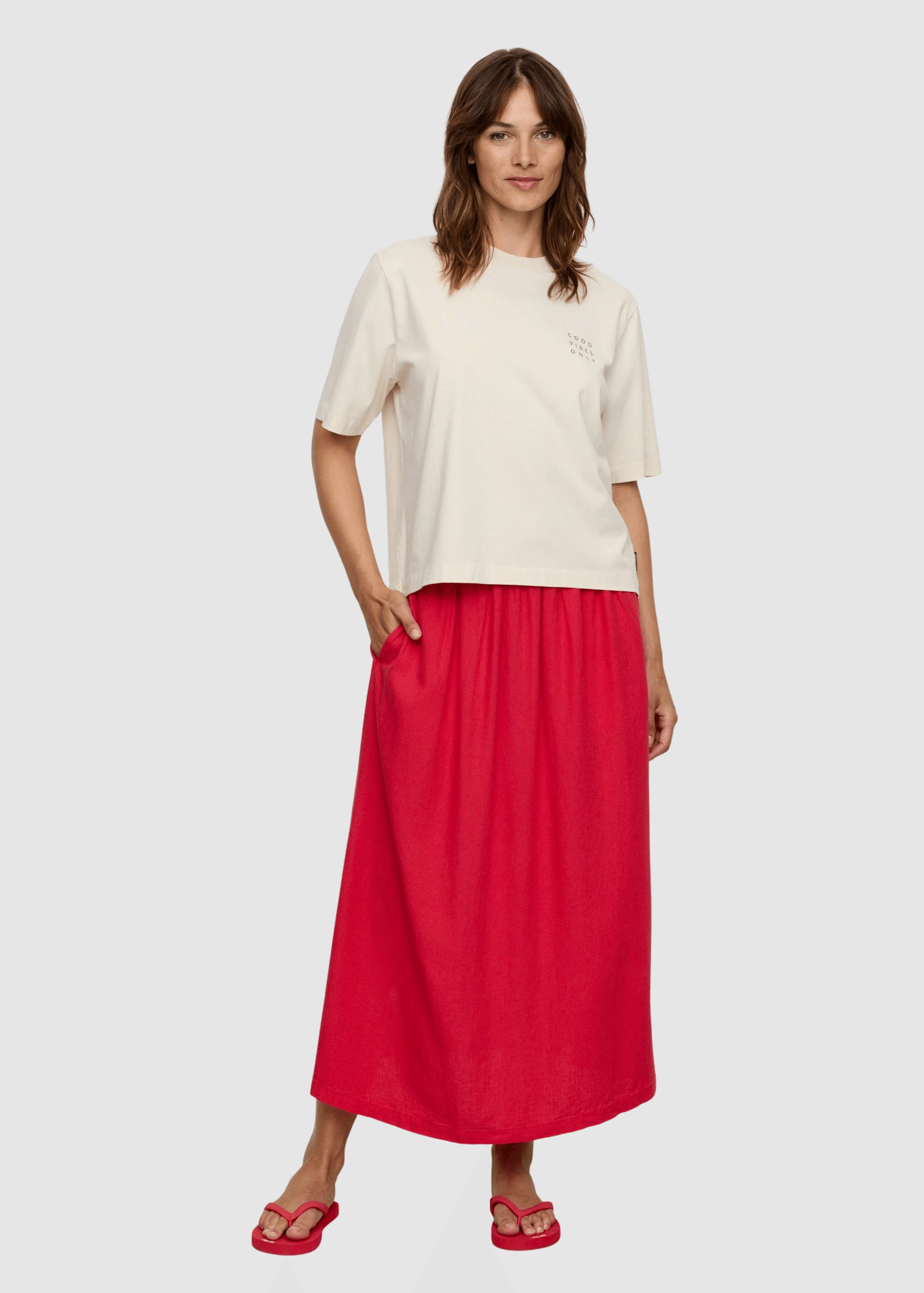 T-Shirt Azolla Good Vibes Arctic White