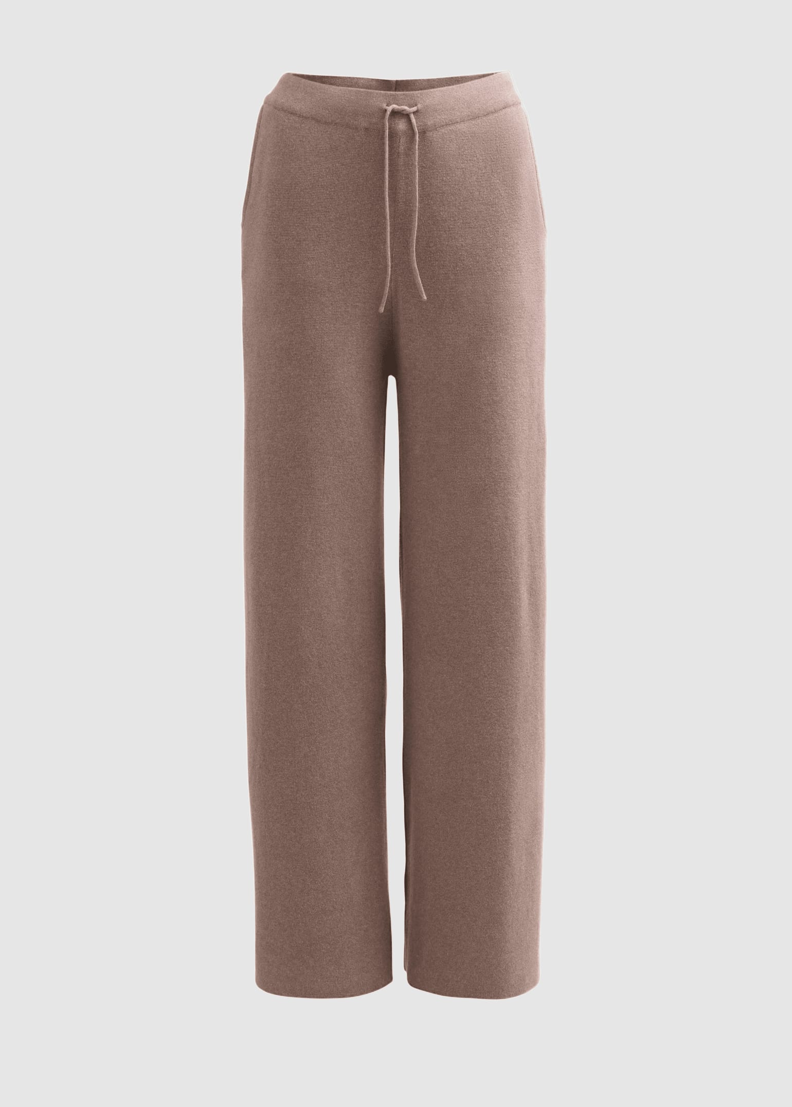 Strick-Hose Braun Mélange