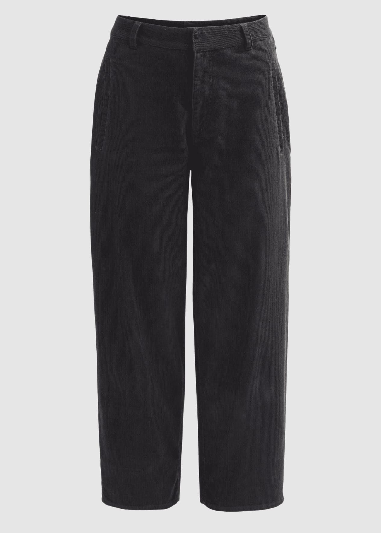 7/8 Barrel Kord-Hose Schwarz