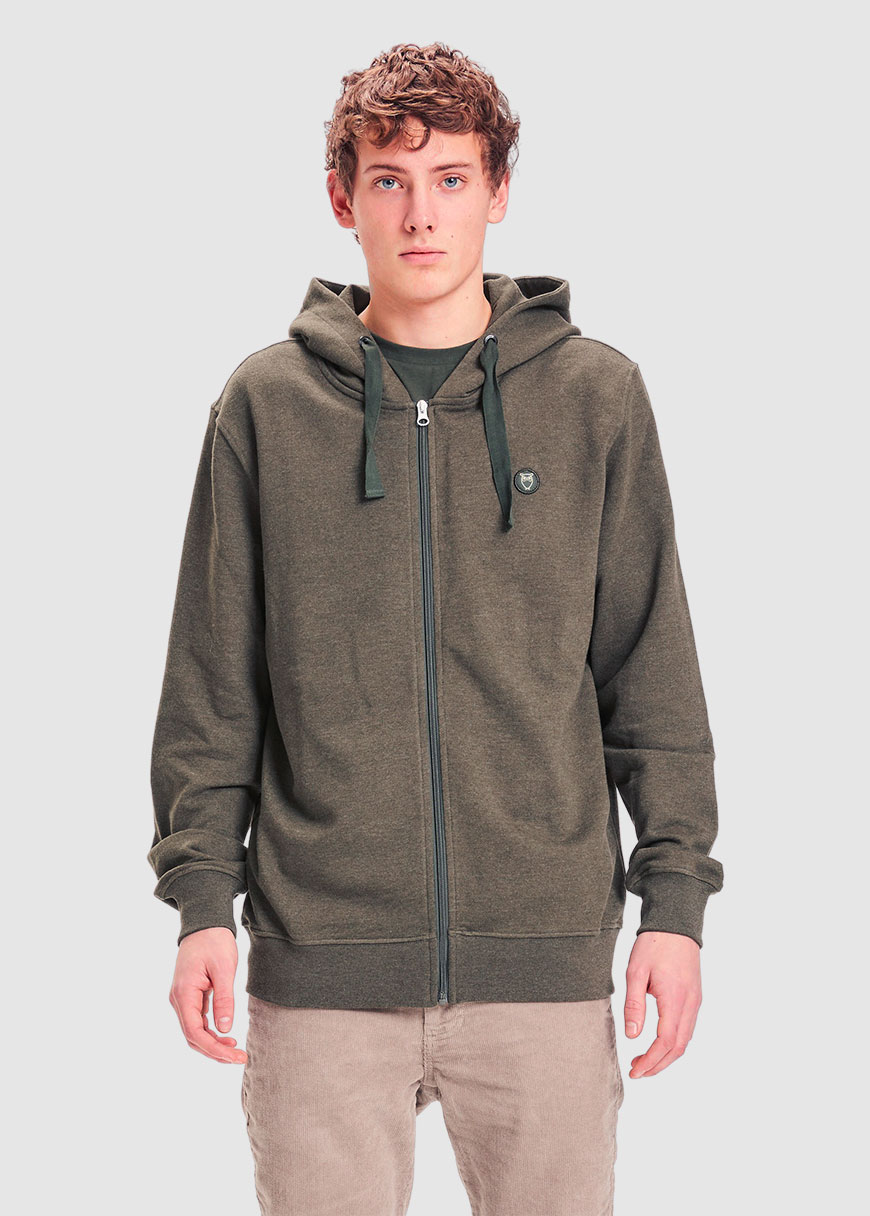 Elm Zip Hood Basic Badge Sweat Elm Zip Hood Basic Badge Sweat