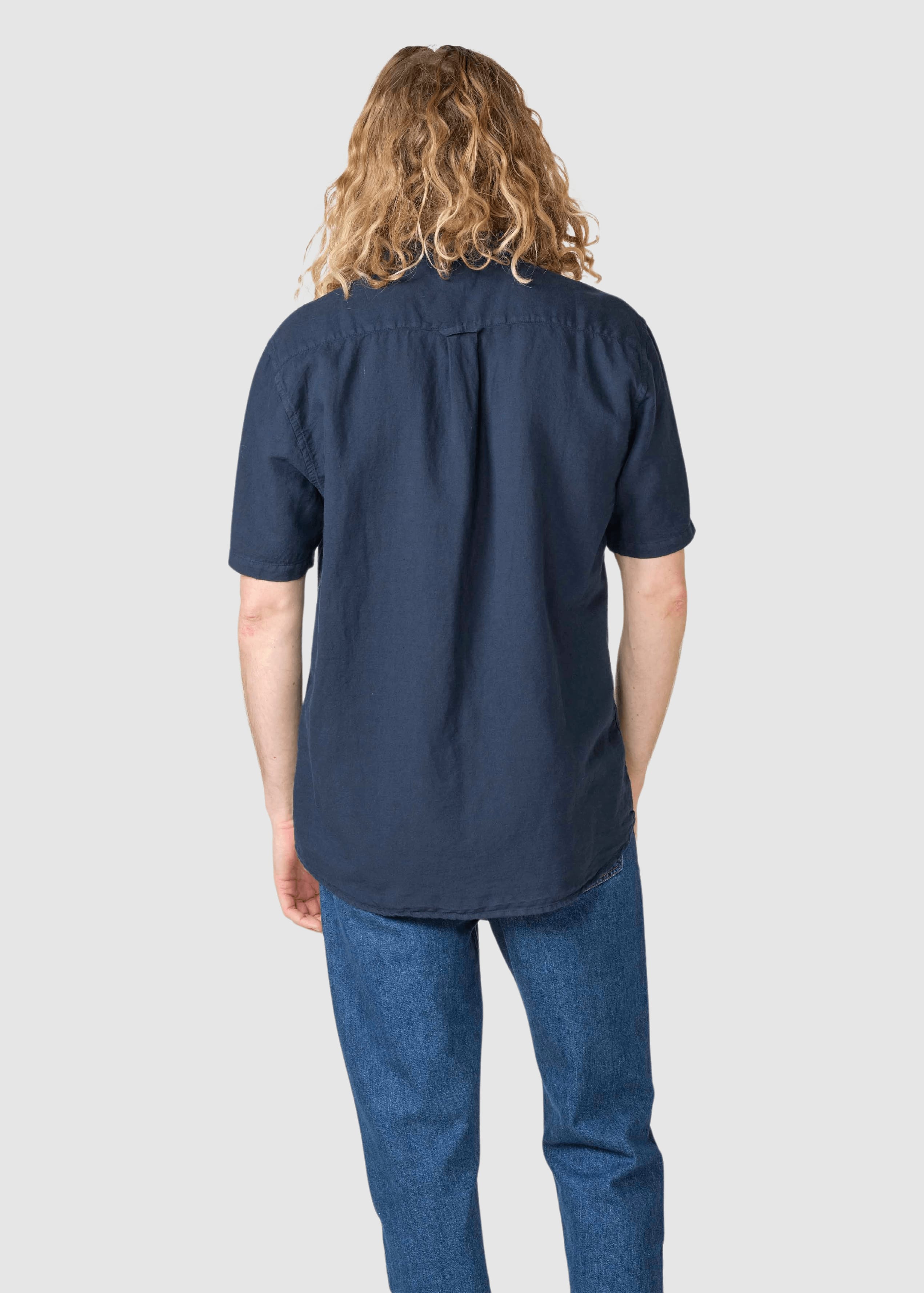 Mikkel Linen Shirt Ocs Navy