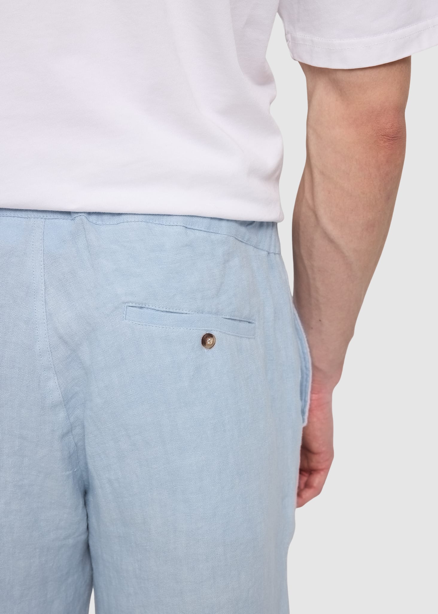 Regular Linen Shorts Pastel Blue