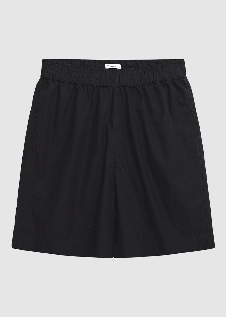 Posey Wide Mid-Rise Poplin Bermuda Shorts