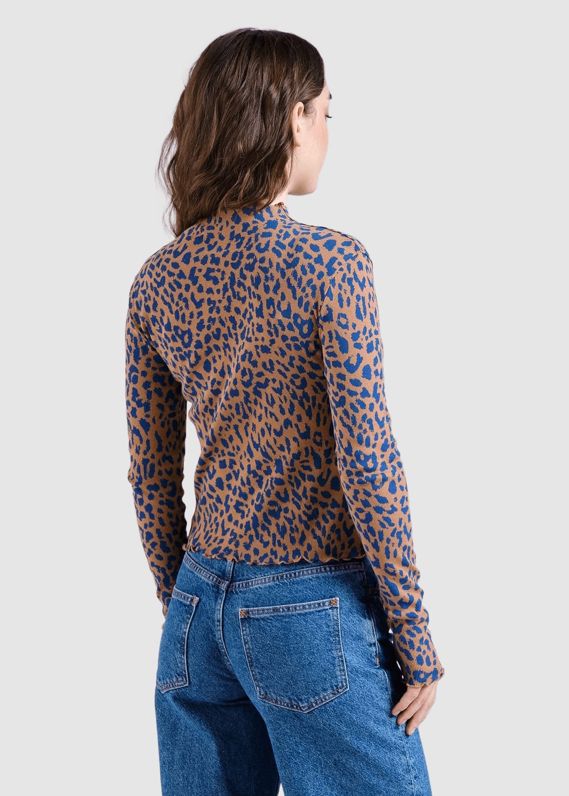 Rib Top Ryd Leopard Light Brown Rawhide