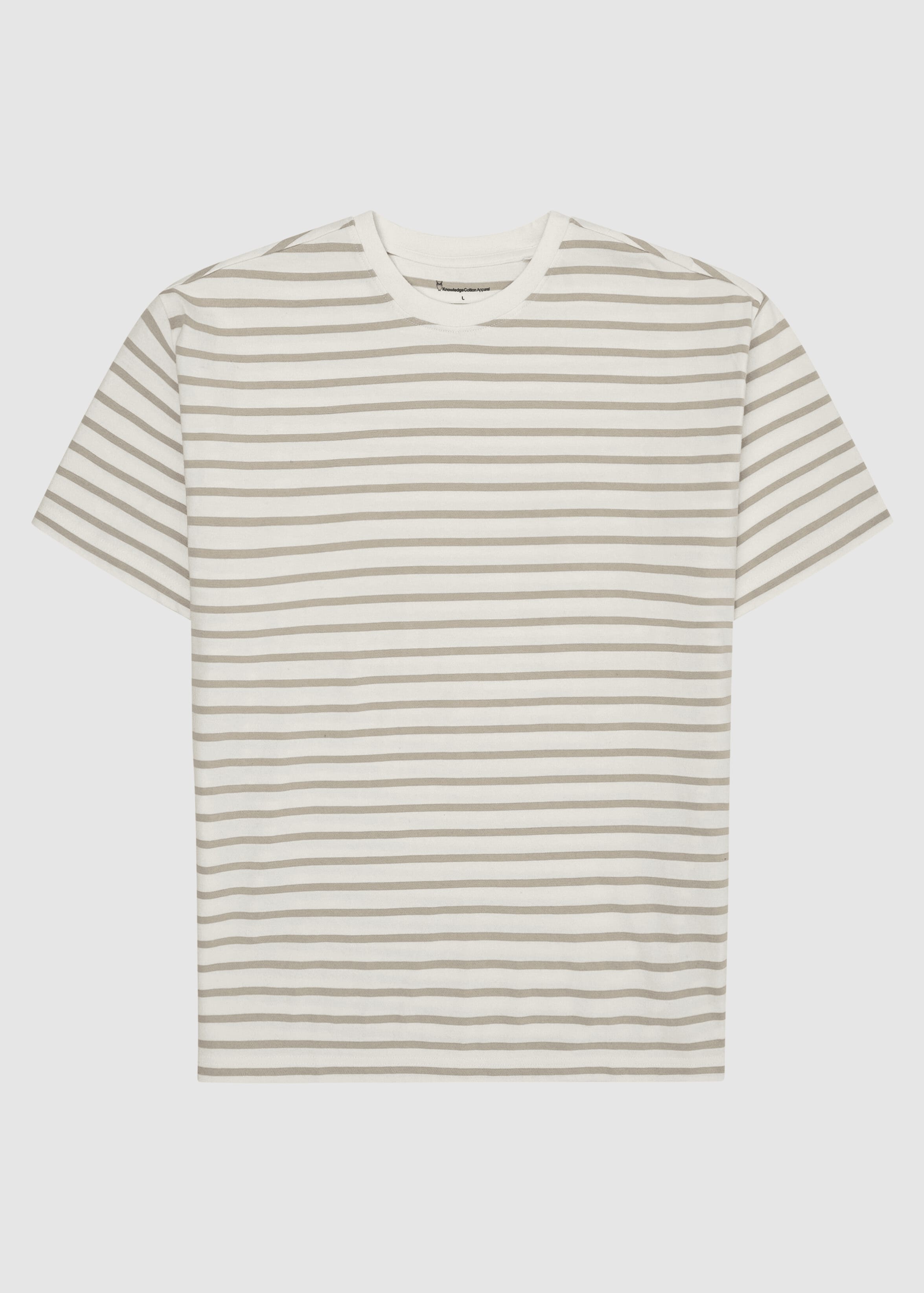 Loose Striped T-Shirt Beige Stripe