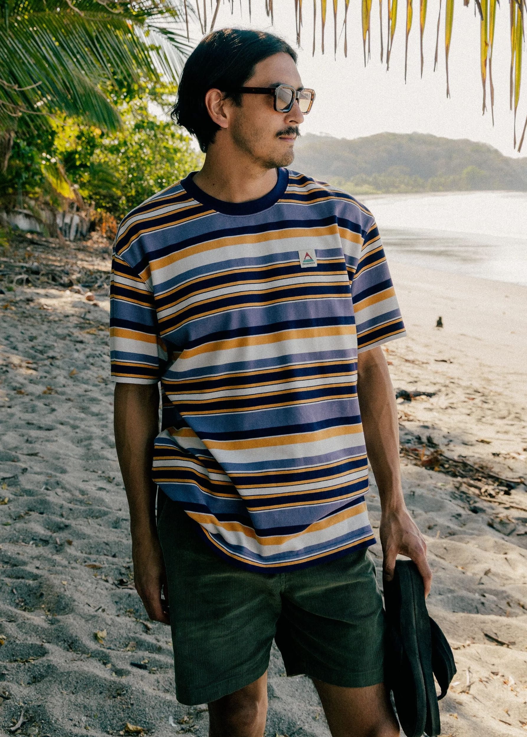 Wild Pine Relaxed Fit Stripe T-Shirt Heather Multi Stripe