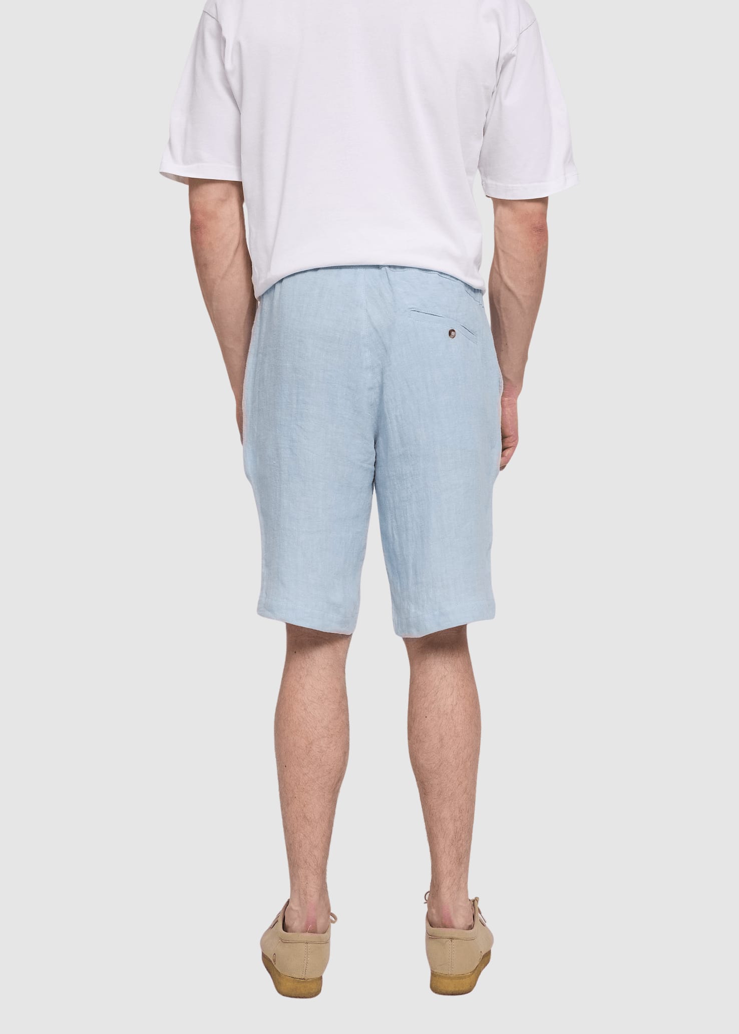 Regular Linen Shorts Pastel Blue