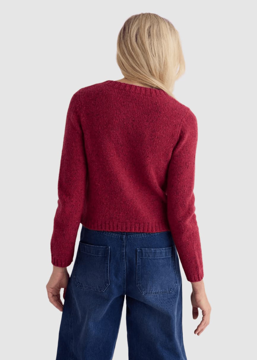Dawson Pick Cardigan Merino Dahlia