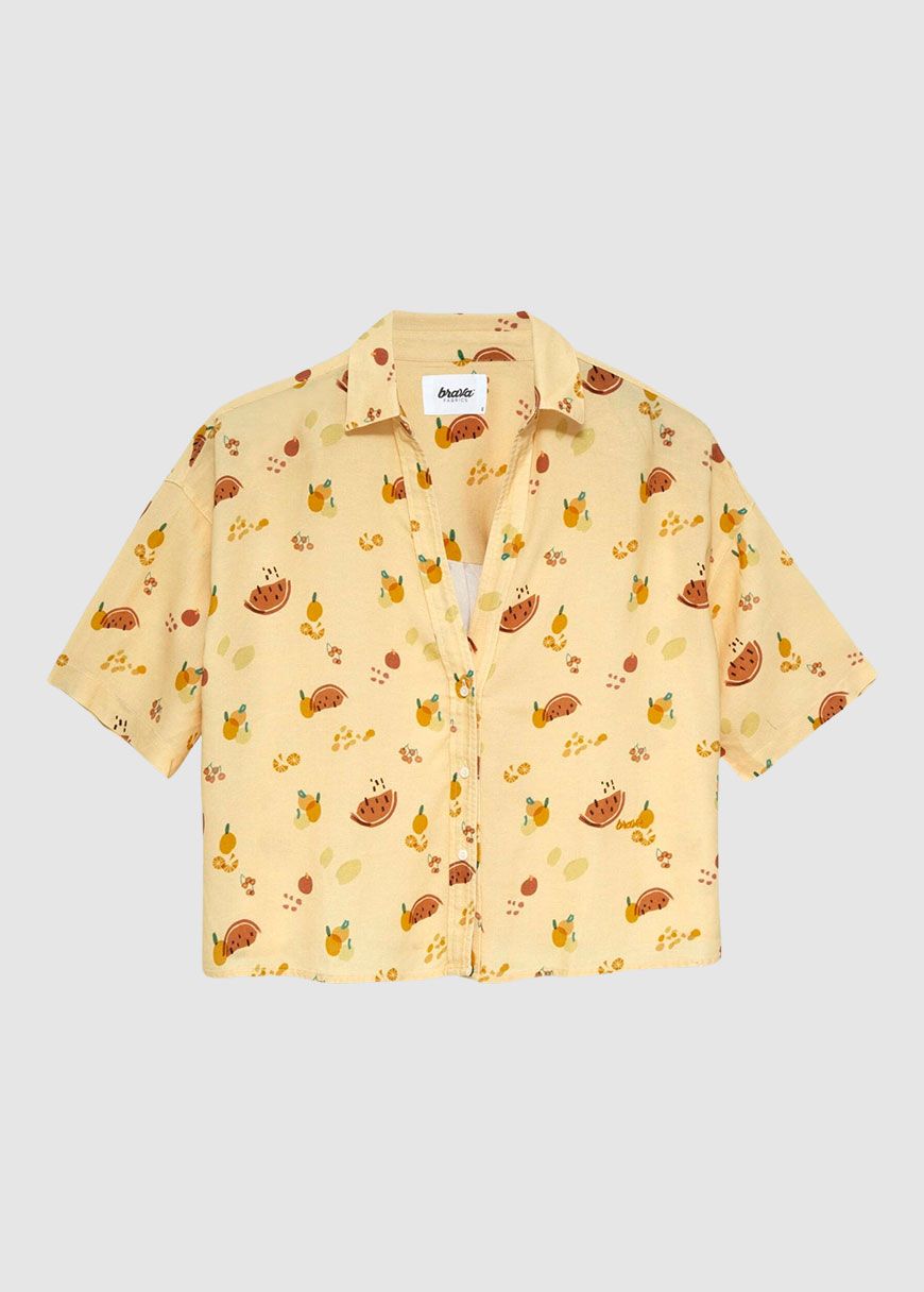 Fruits Oversize Cropped Shirt Fruits Oversize Cropped Shirt