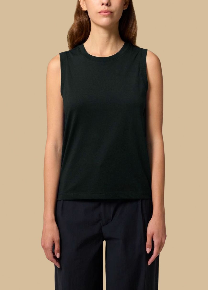 Cropped Tanktop Woman Black