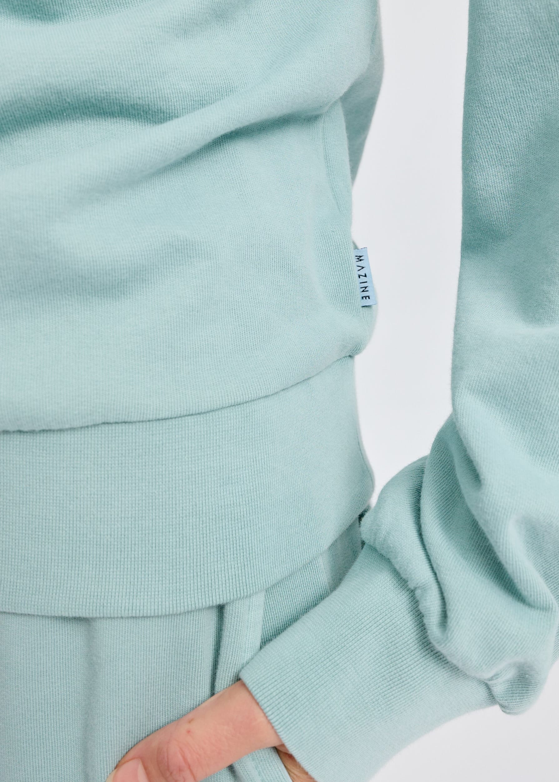 Genderless Natural Dye Sweatshirt Natural Dye Turquoise