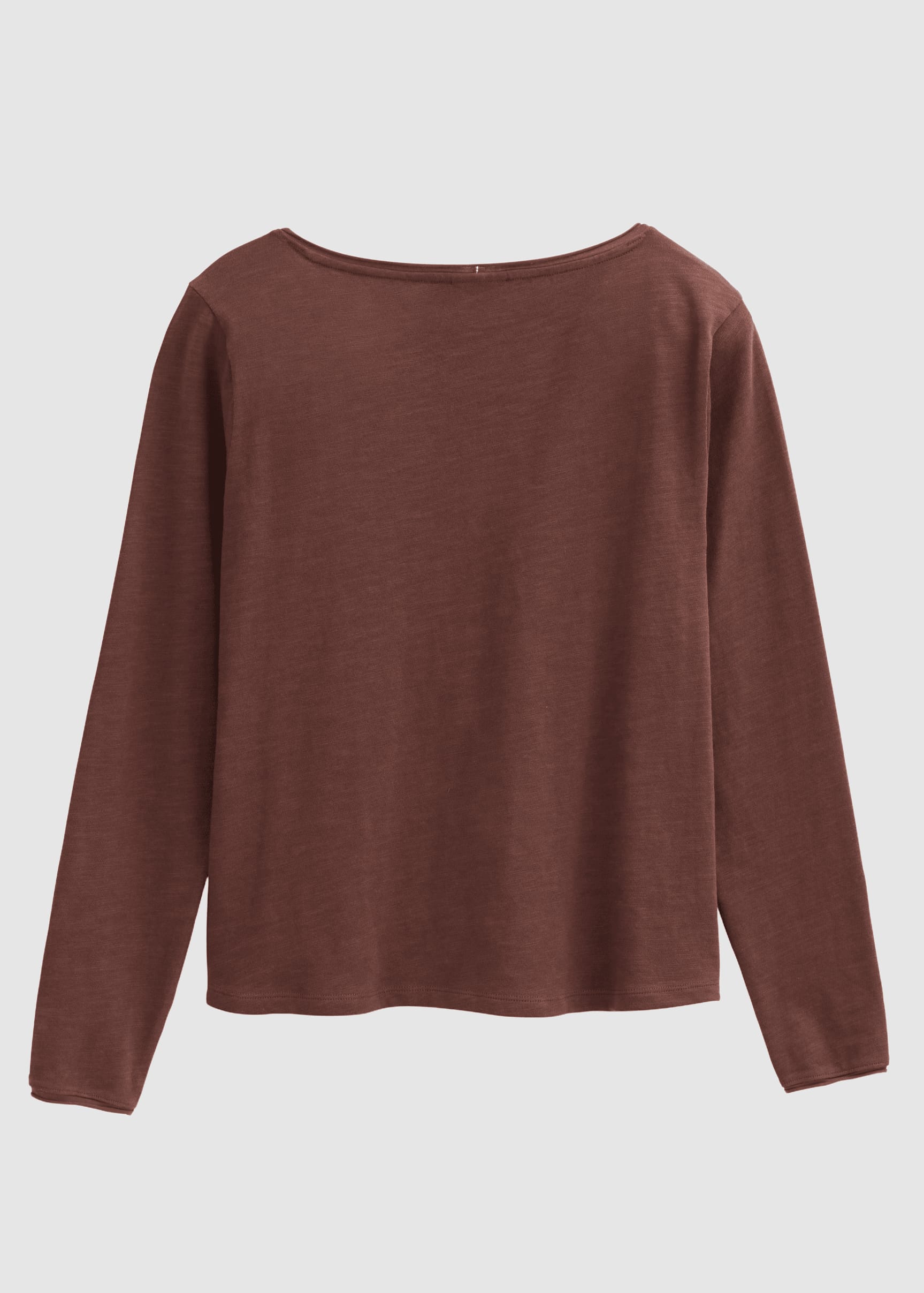 Langarm-Shirt Kastanie